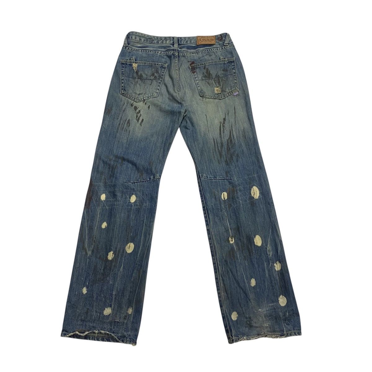 Japanese Brand 151E Distressed painting baggy pant Size US 33 - 3 Thumbnail