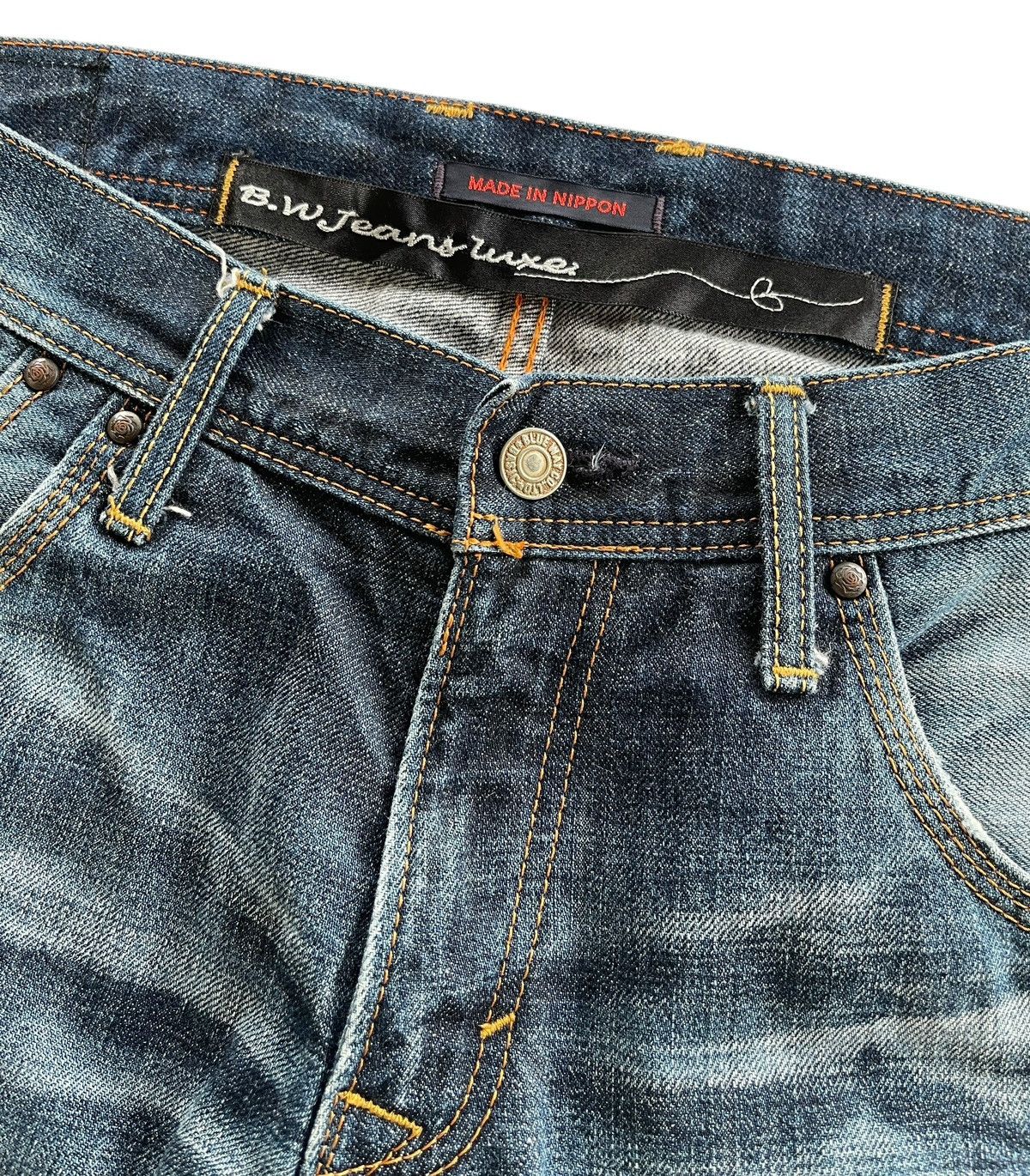 Japanese Brand Vintage Blue Way Distressed Flare Denim Jeans Size US 33 - 11 Thumbnail