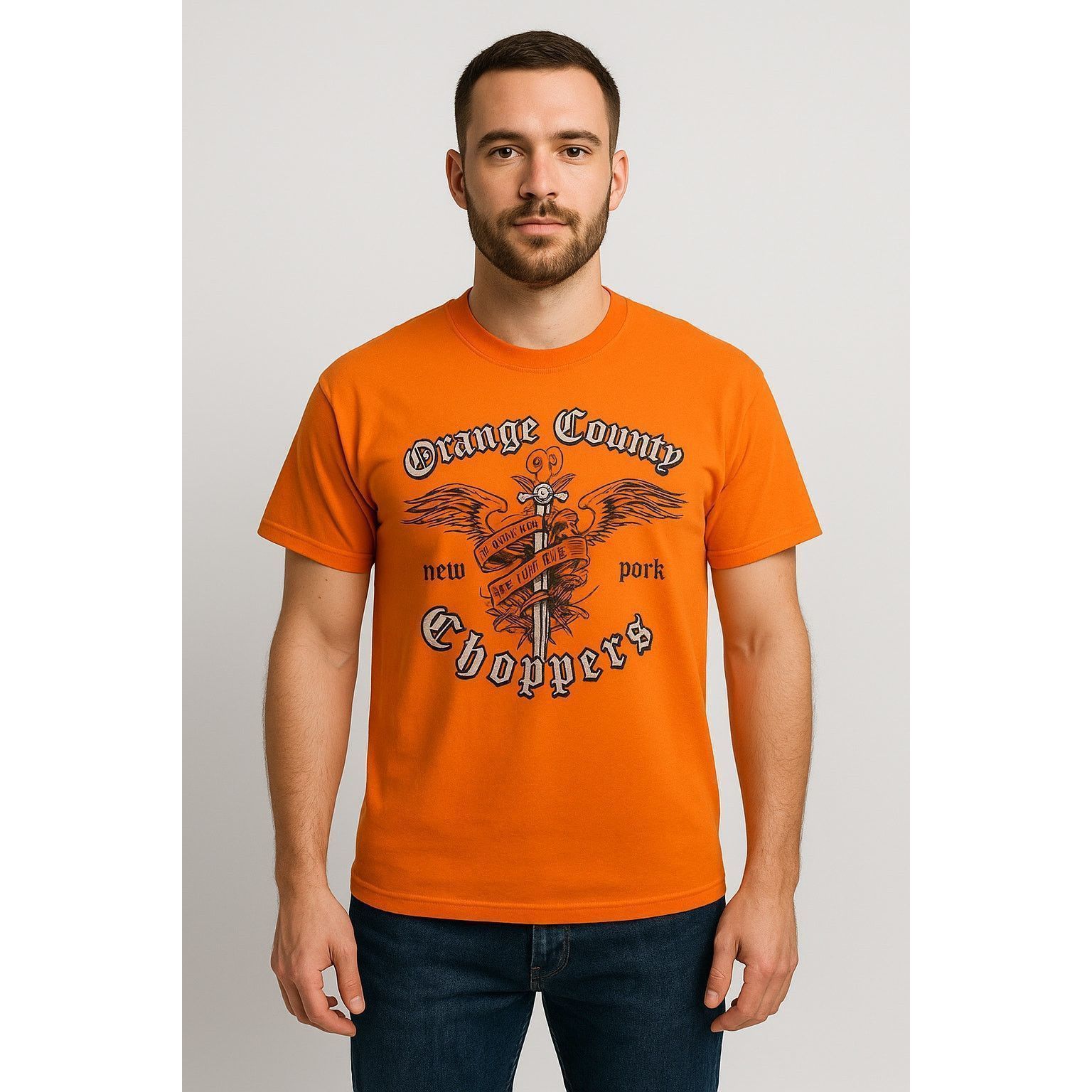 Other Vintage Biker Tee Orange County Choppers Graphic Orange L Size US L / EU 52-54 / 3 - 1 Thumbnail