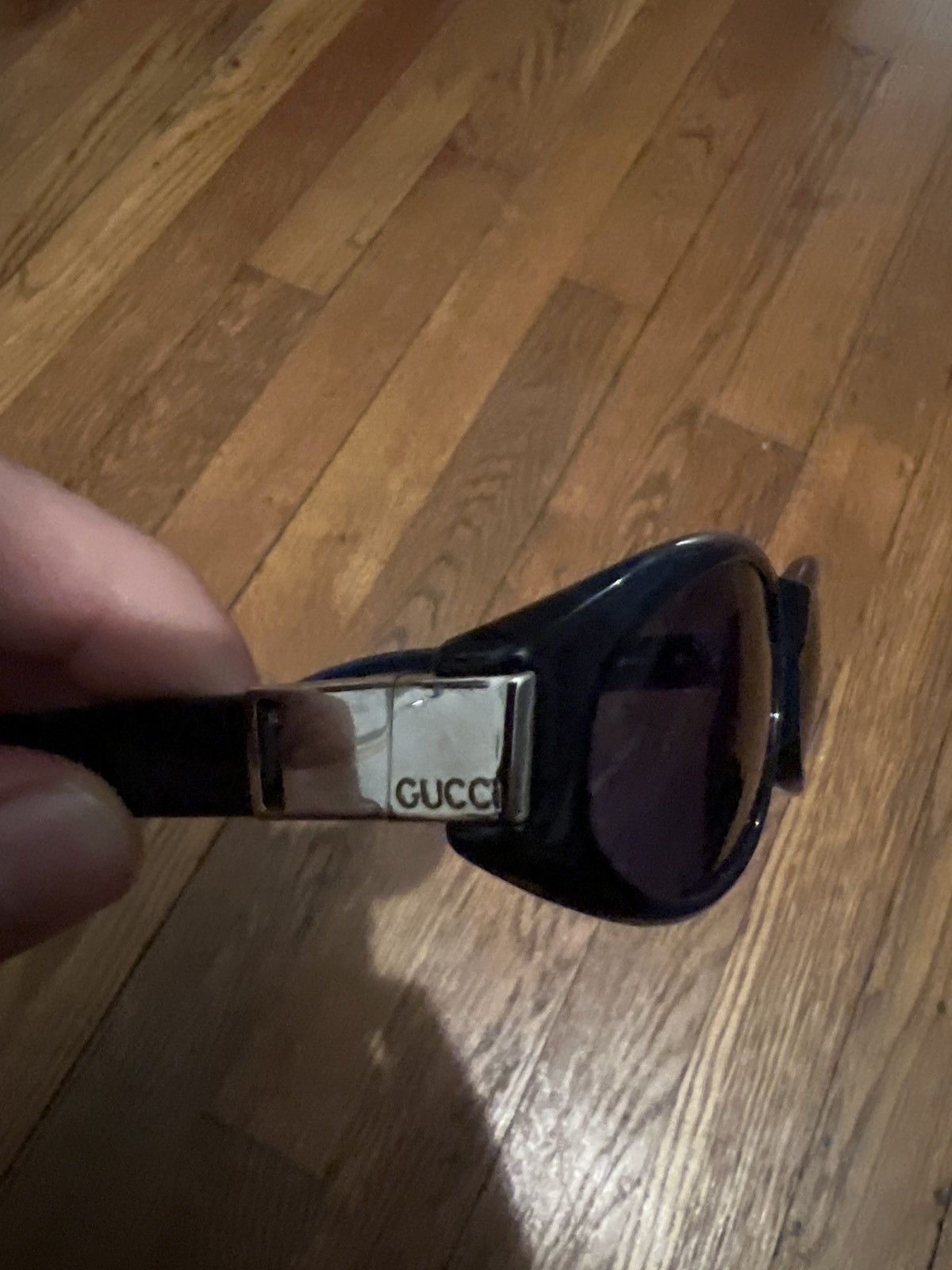 Gucci Gucci GG 2411/S 8CC Dark Blue 90s Vintage Plastic Sunglasses Size ONE SIZE - 1 Thumbnail