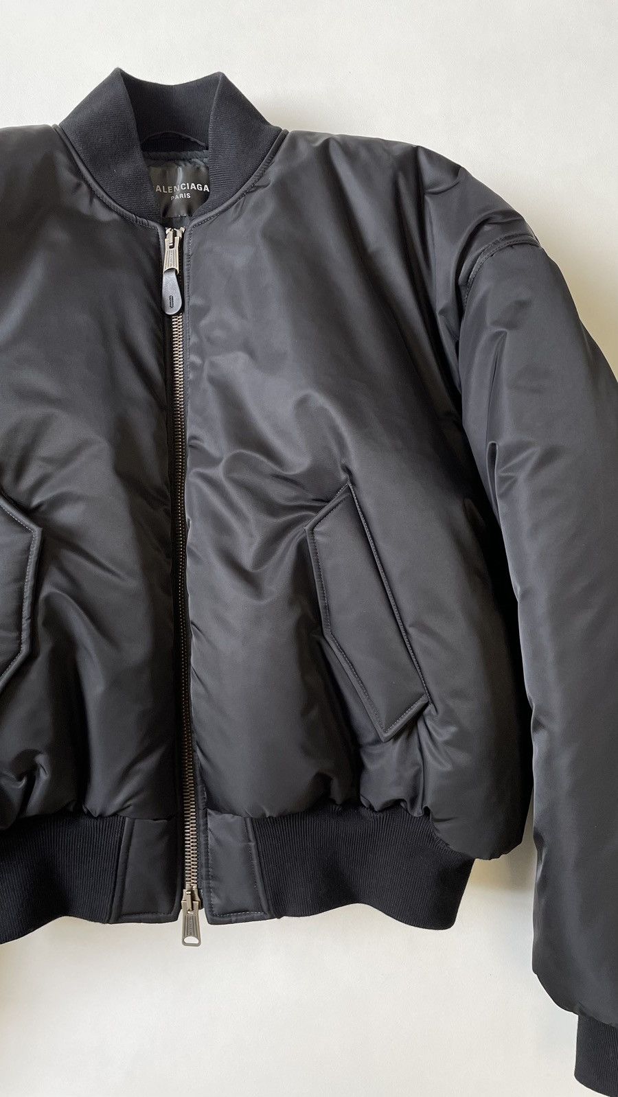 Balenciaga ‘Mud Show’ Black Nylon Padded Bomber Jacket Size US S / EU 44-46 / 1 - 7 Thumbnail