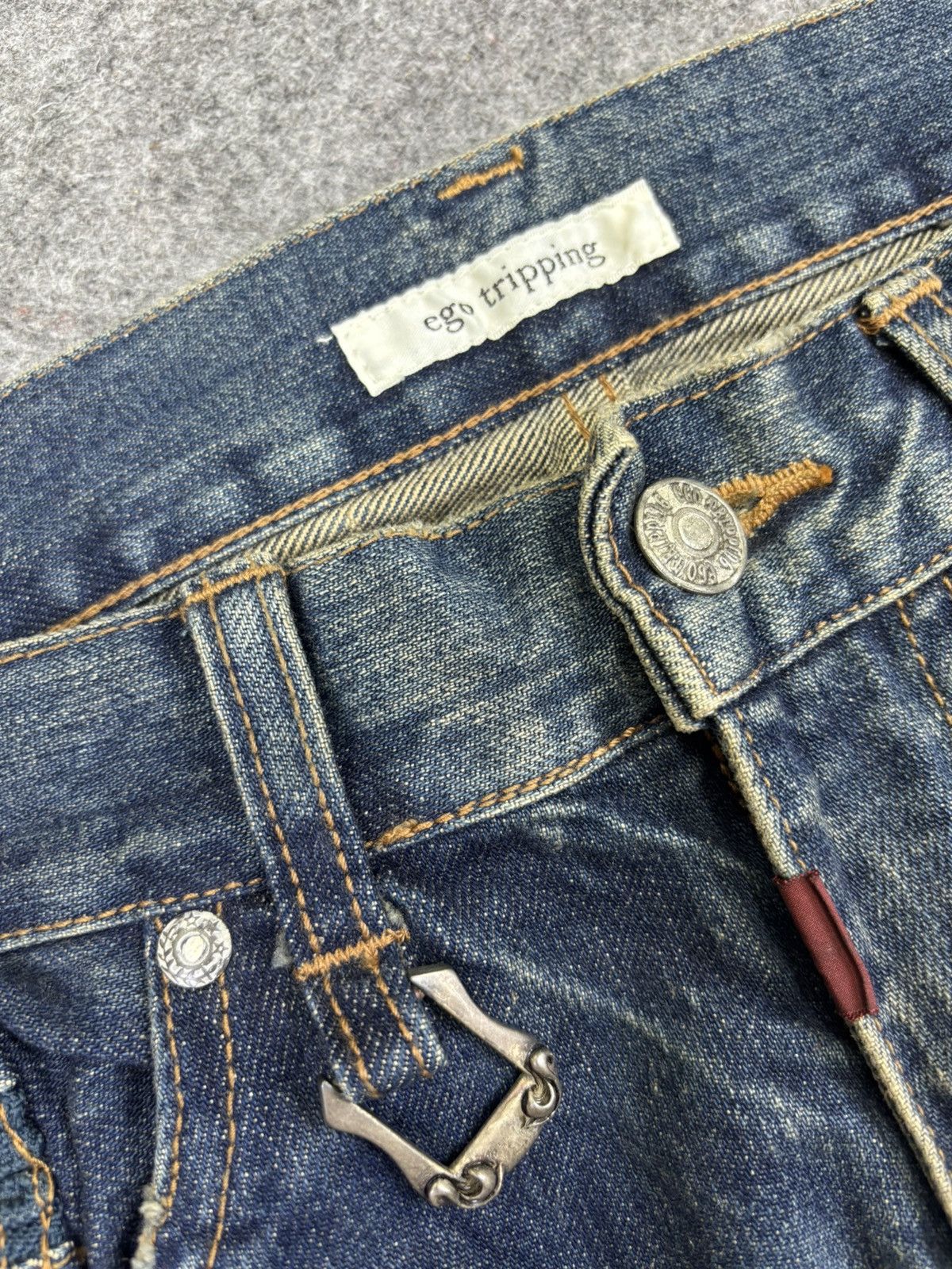 Ego Tripping 💥Super Distressed Style💥Ego Tripping Heavy Denim F841 Size US 34 / EU 50 - 9 Thumbnail