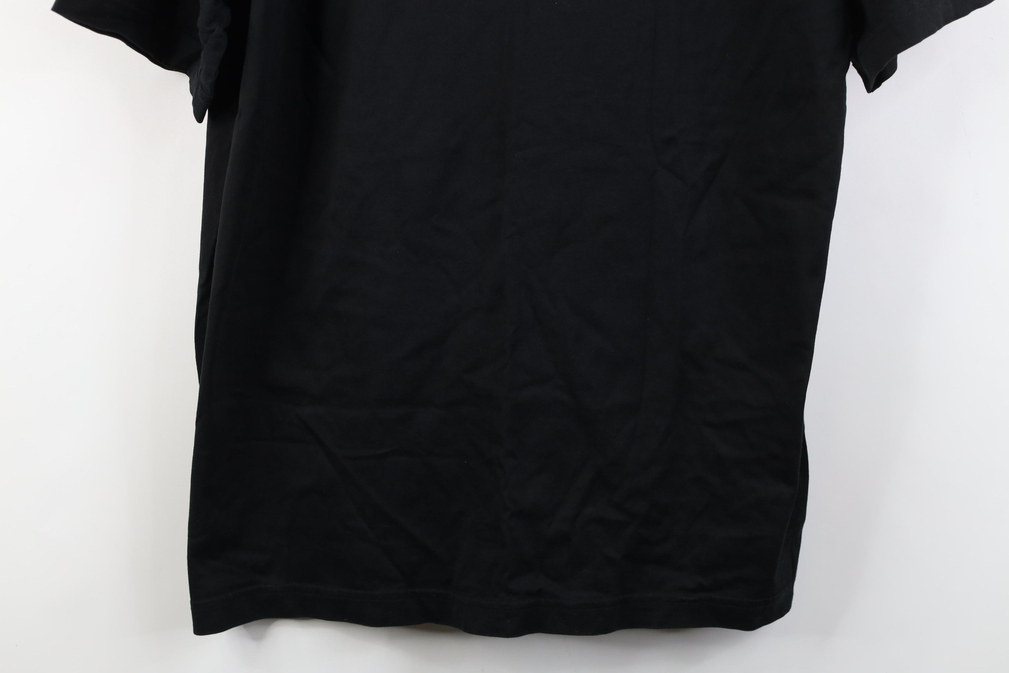Vintage Vintage 90s Y2K Streetwear Soft Cotton Knit T-Shirt Black Size US L / EU 52-54 / 3 - 3 Thumbnail