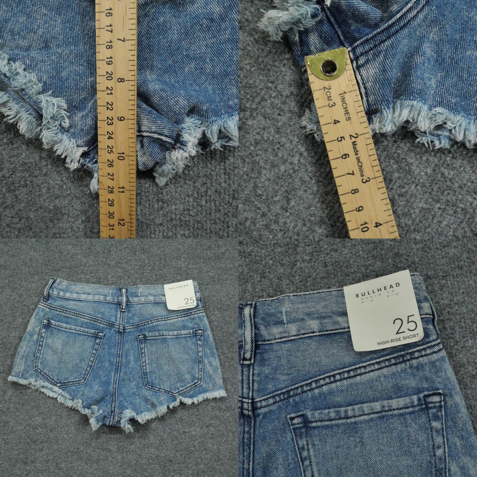 Denime Bullhead Denim Co. Shorts Womens 25 Blue Denim Distressed Cut Off 26x2 Casual Grunge 90s Mens? Size 26" / US 2 / IT 38 - 8 Thumbnail