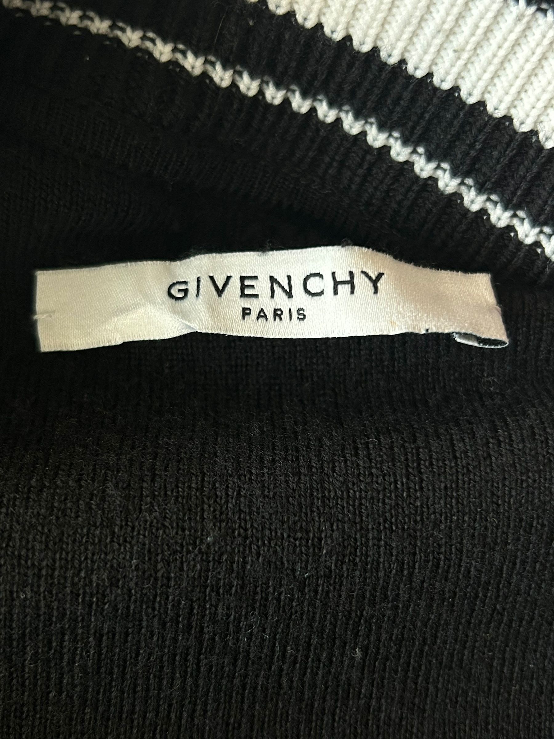 Givenchy Givenchy Black & White Wool 4G Logo Striped Bomber Jacket Size US M / EU 48-50 / 2 - 5 Thumbnail