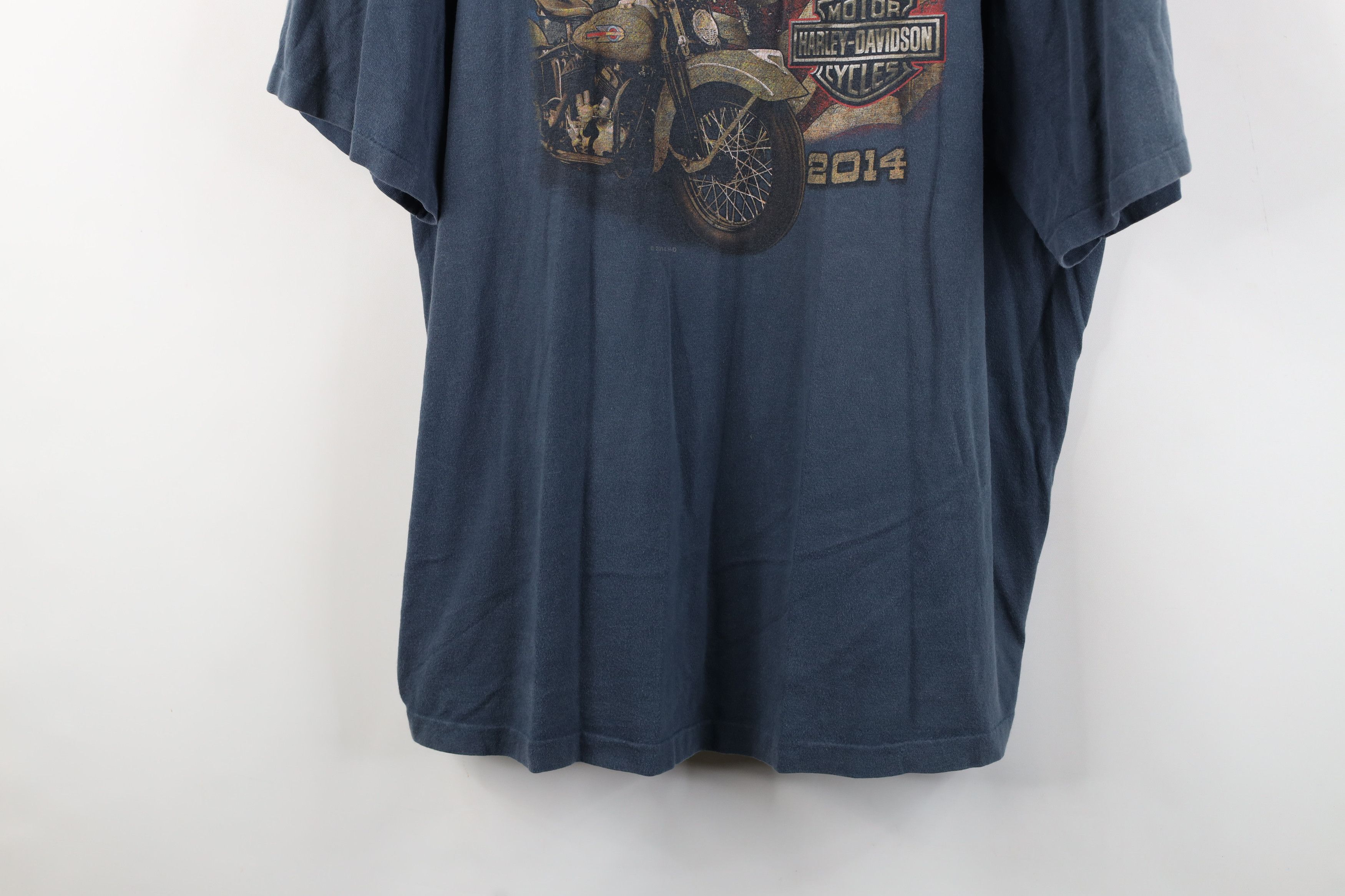 Harley Davidson Vintage Y2K Harley Davidson Sturgis Motorcycle T-Shirt Blue Size US XXL / EU 58 / 5 - 3 Thumbnail