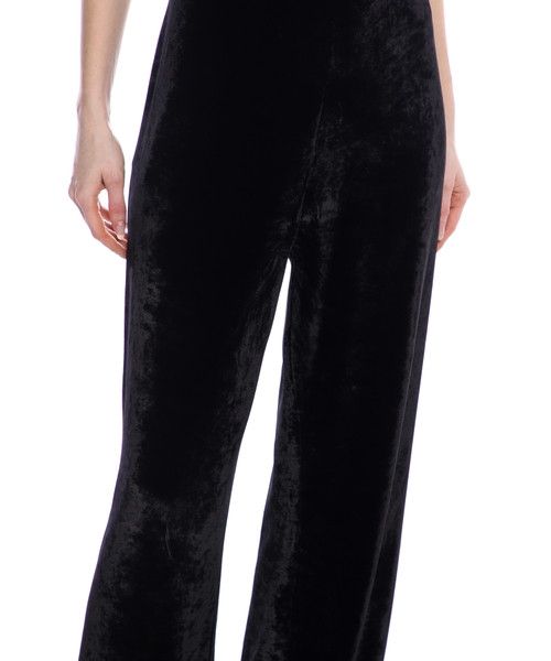 Jil Sander o1mt1gz1125 Velvet Wide-leg Pant in Black Size 38" / US 16 / IT 52 - 4 Thumbnail