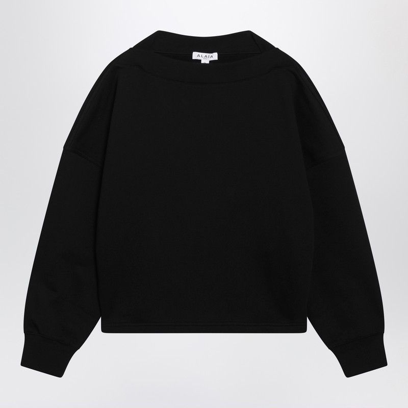 Alaia Alaia Black Cotton Sweatshirt Size S / US 4 / IT 40 - 1 Thumbnail