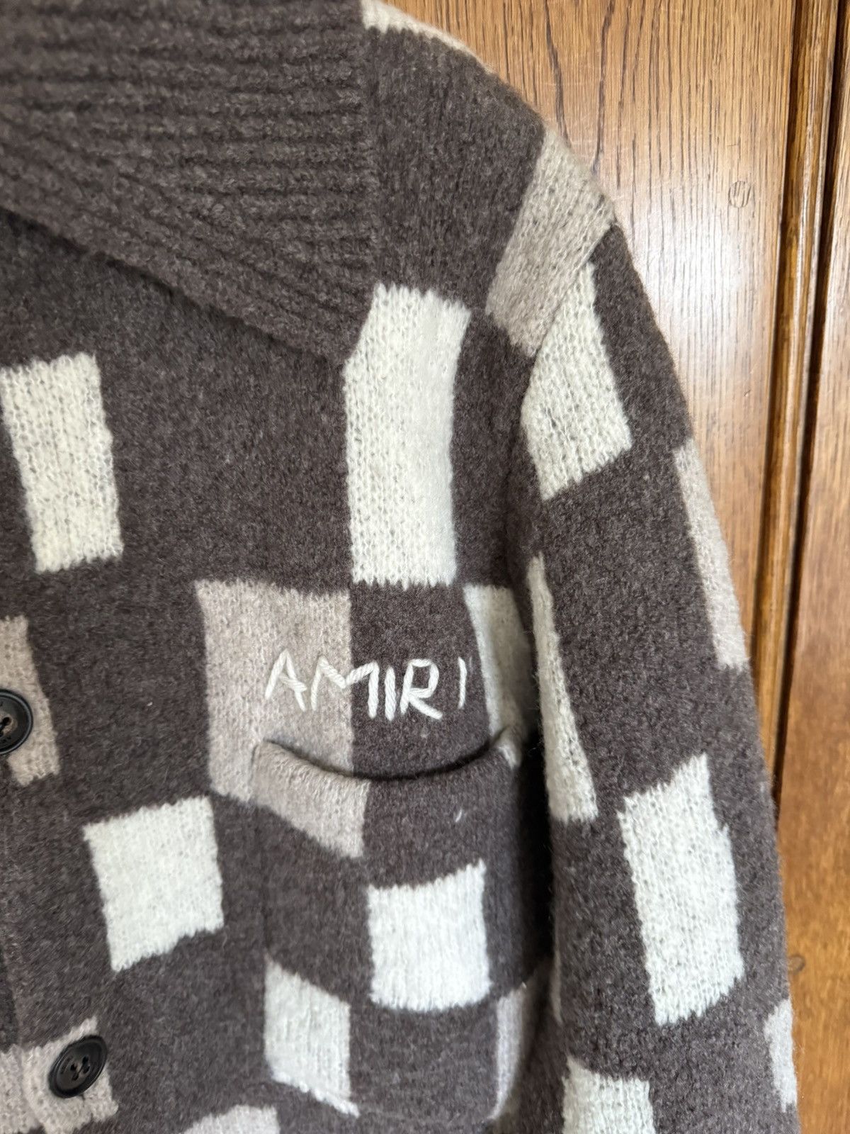 Amiri $1.3k Amiri damier cardigan sweater logo rare grail S Size US S / EU 44-46 / 1 - 11 Thumbnail