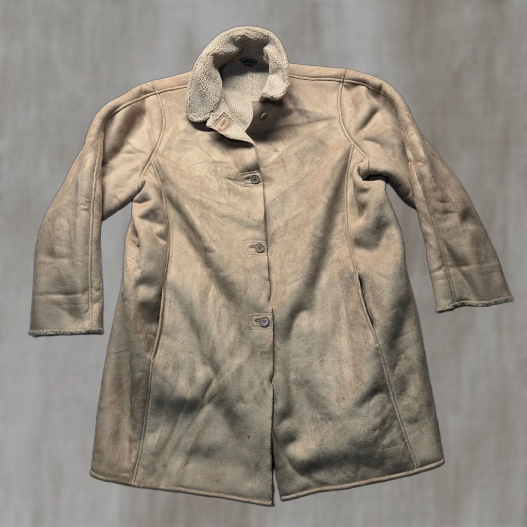 Lands' End Lands' End Tan Brown Heavy Coat Jacket Adult Women's Plus Size 24W-26W 3X Pea Coat Jacket Womens Plus Size Brown Lands' End Vintage No Size XXL / US 16-18 / IT 52-54 - 1 Thumbnail