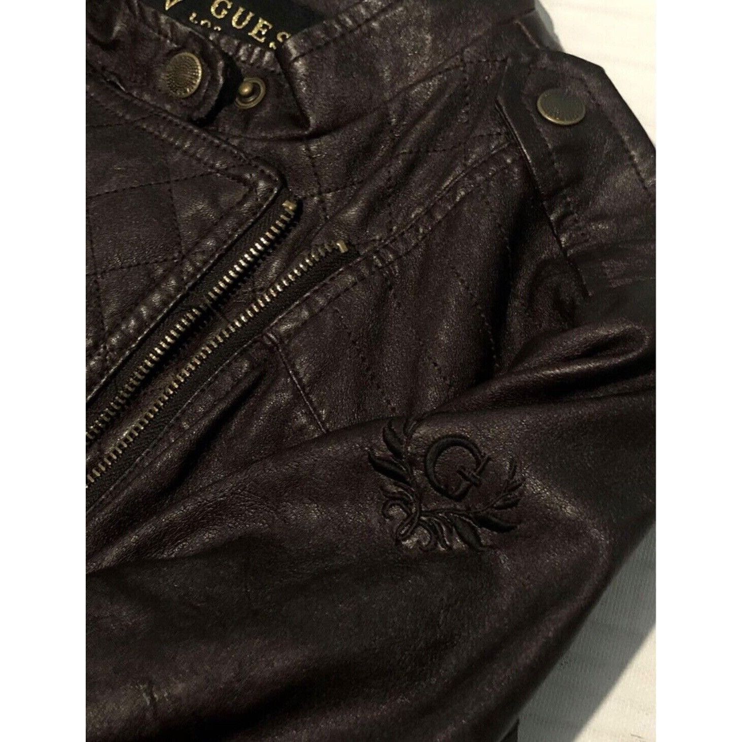 Guess NWT Jacket Faux Leather Large Women GUESS LOS ANGELES Size L / US 10 / IT 46 - 3 Thumbnail