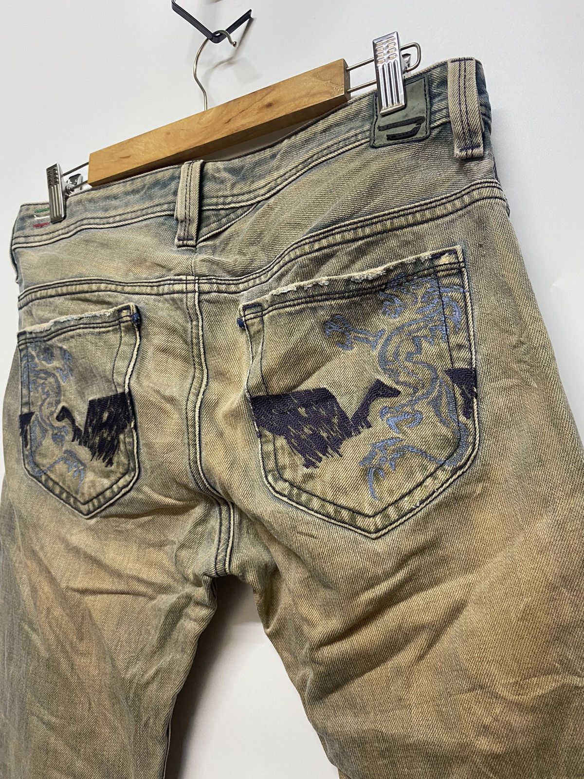 Japanese Brand × Vintage Diesel Thanaz Rare Authentic 00720 Dragon Denim Skinny Jeans Size US 30 / EU 46 - 12 Thumbnail