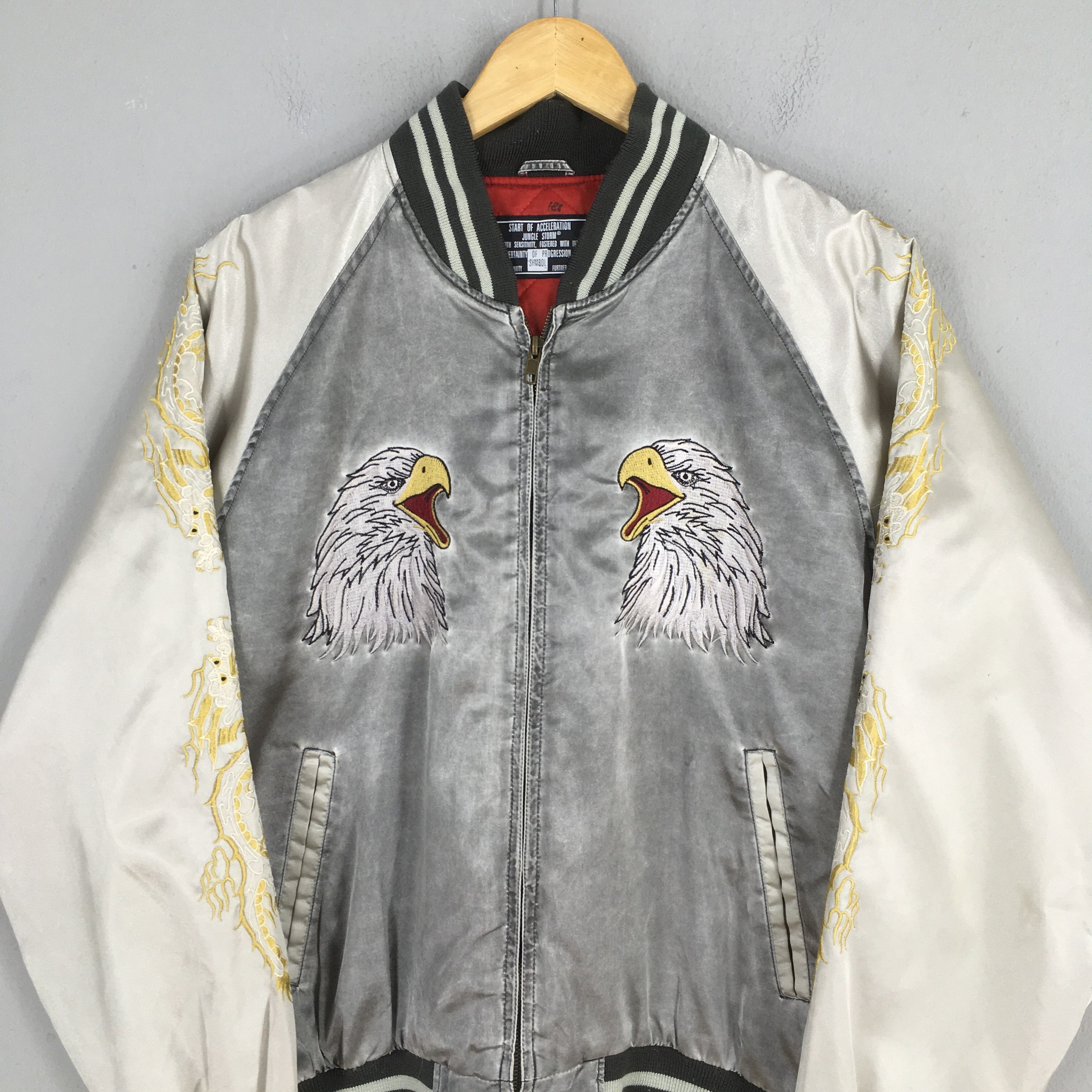 Japanese Brand Vintage 1990s Sukajan Japan Phoenix Eagle Jacket Large Size US L / EU 52-54 / 3 - 2 Thumbnail