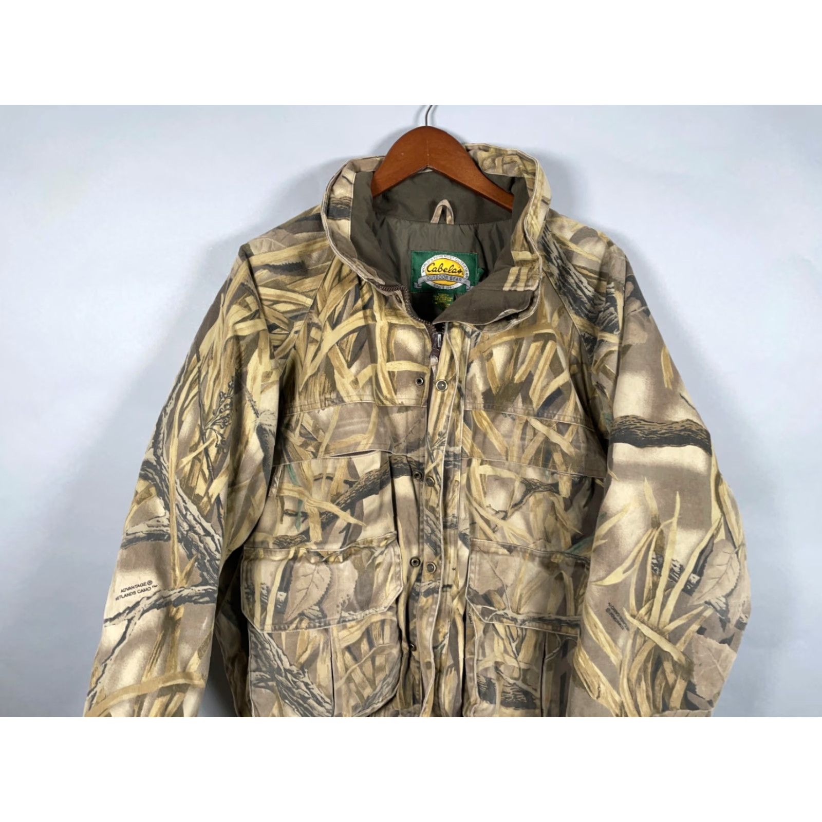 Vintage VINTAGE Cabela's Camouflage Jacket Men Large Wetlands Bomber Zip Full Insulated Pockets Fall Winter Spring Camouflage 90s Outdoor Mens Size US L / EU 52-54 / 3 - 4 Thumbnail