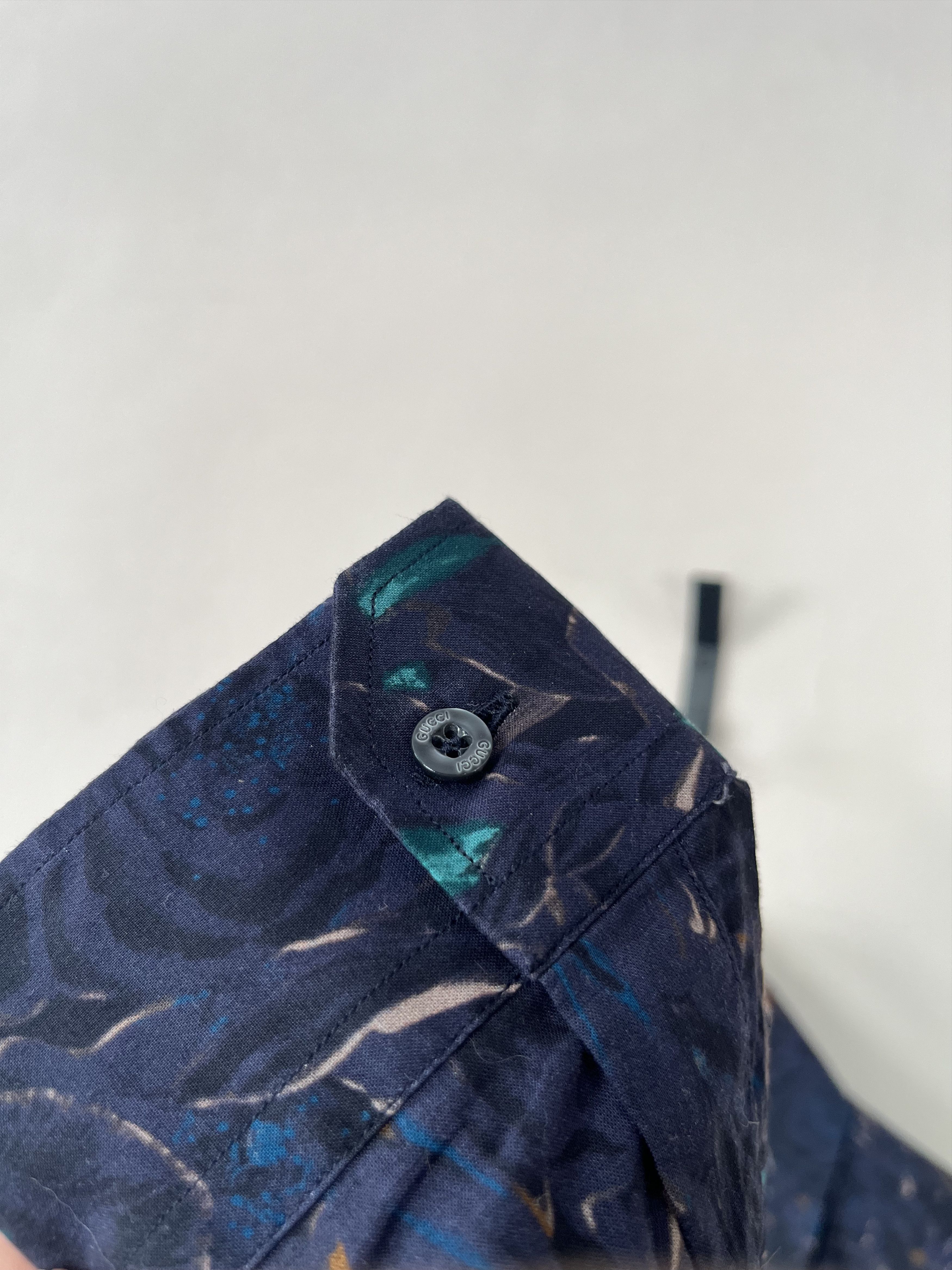 Gucci Gucci Slim Floral Flower Button Up Long Sleeve Shirt 40 Size US M / EU 48-50 / 2 - 8 Thumbnail