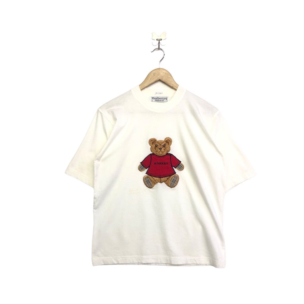 Burberry × Vintage Vintage Burberrys Bear Nova Check Embriodery Tshirt Size US S / EU 44-46 / 1 - 1 Thumbnail