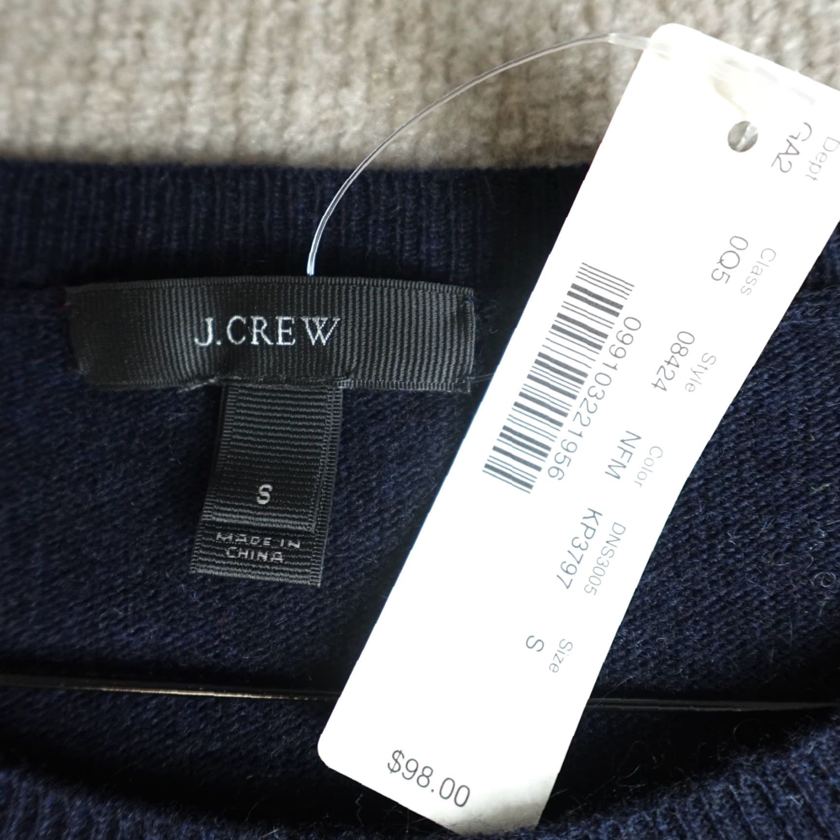 J.Crew J.Crew Womens Sweater Small Blue Textured Wool Angora Viscose 08424 NEW Size S / US 4 / IT 40 - 7 Thumbnail