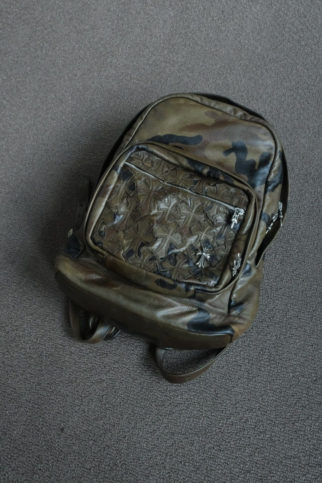 Chrome Hearts Chrome Hearts Seventh Grade Camo Leather Cross Backpack Size ONE SIZE - 7 Thumbnail