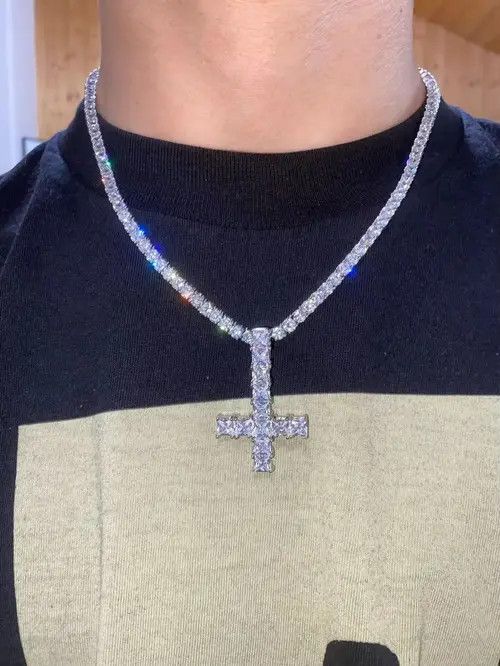 Other 45 Cm Upside-down cross , shut 'em up necklace Size ONE SIZE - 2 Thumbnail