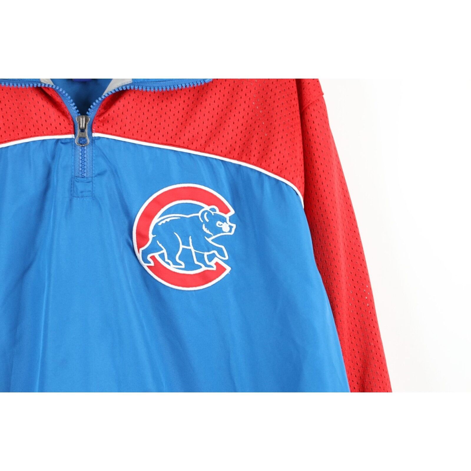 Vintage Vintage Distressed Chicago Cubs Baseball Half Zip Jacket Size US M / EU 48-50 / 2 - 5 Thumbnail