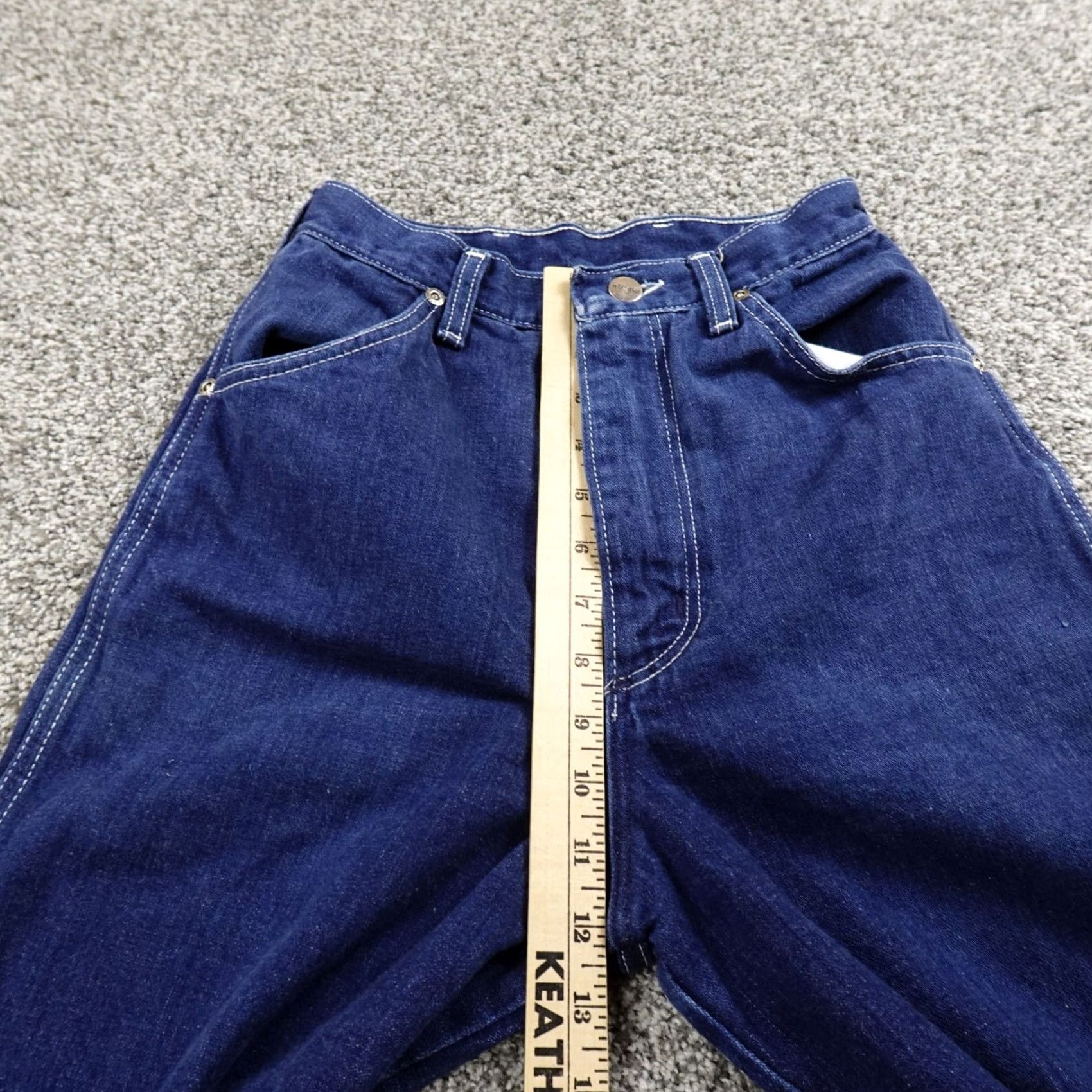 Wrangler VINTAGE Wrangler Jeans Womens 9 Dark Blue Denim Pants High Rise Western Cowboy USA Jeans Size 30" / US 8 / IT 44 - 4 Thumbnail