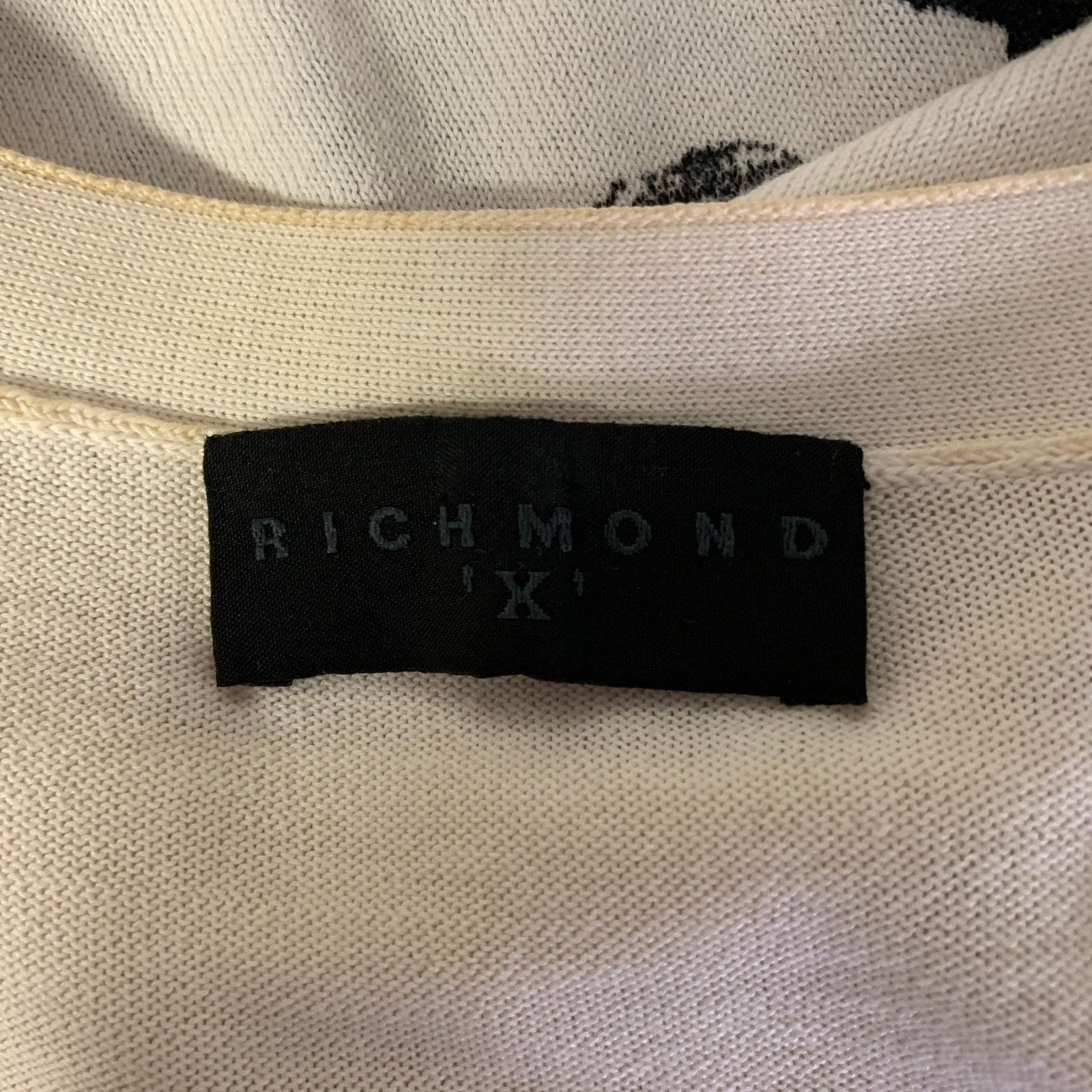 John Richmond JOHN RICHMOND S Cream Tan Dragon Print Cotton Silk Cardigan Size US S / EU 44-46 / 1 - 7 Thumbnail