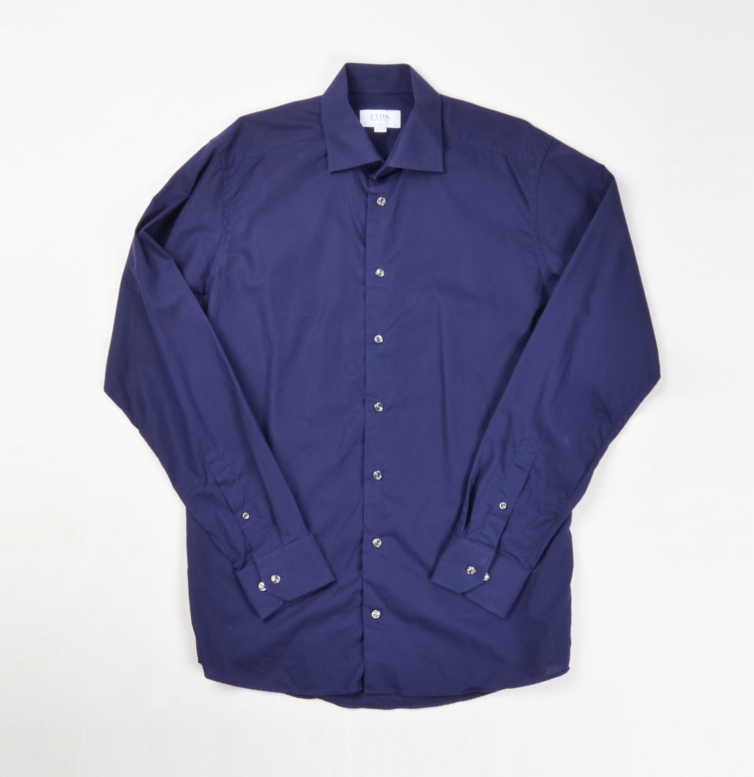 Designer × Eton Eton Men's Blue Button Down Slimk Fit Shirt Size US L / EU 52-54 / 3 - 1 Thumbnail