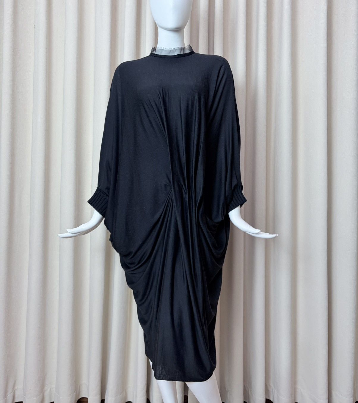 Lanvin Lanvin Alber Elbaz Runway Black Wool Silk Dress Size M / US 6-8 / IT 42-44 - 1 Thumbnail