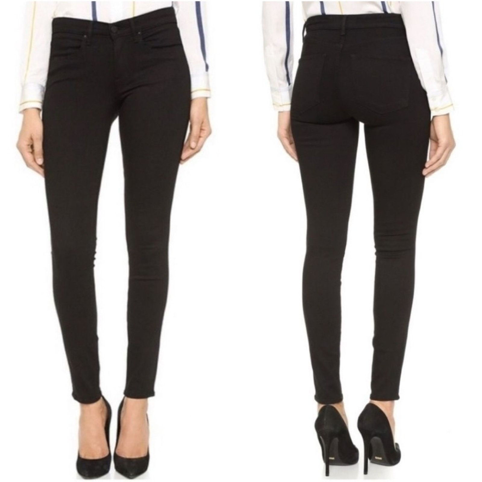 Other AYR Black Midrise Jeans 25x32 Skinny Leg Size 25" / US 0 / IT 36 - 1 Thumbnail