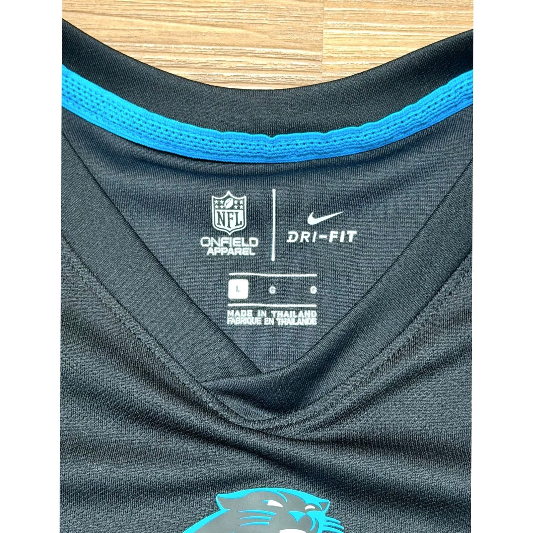 Nike Nike NFL Carolina Panthers Men Black Sideline Player UV Performance Shirt L Size US L / EU 52-54 / 3 - 4 Thumbnail