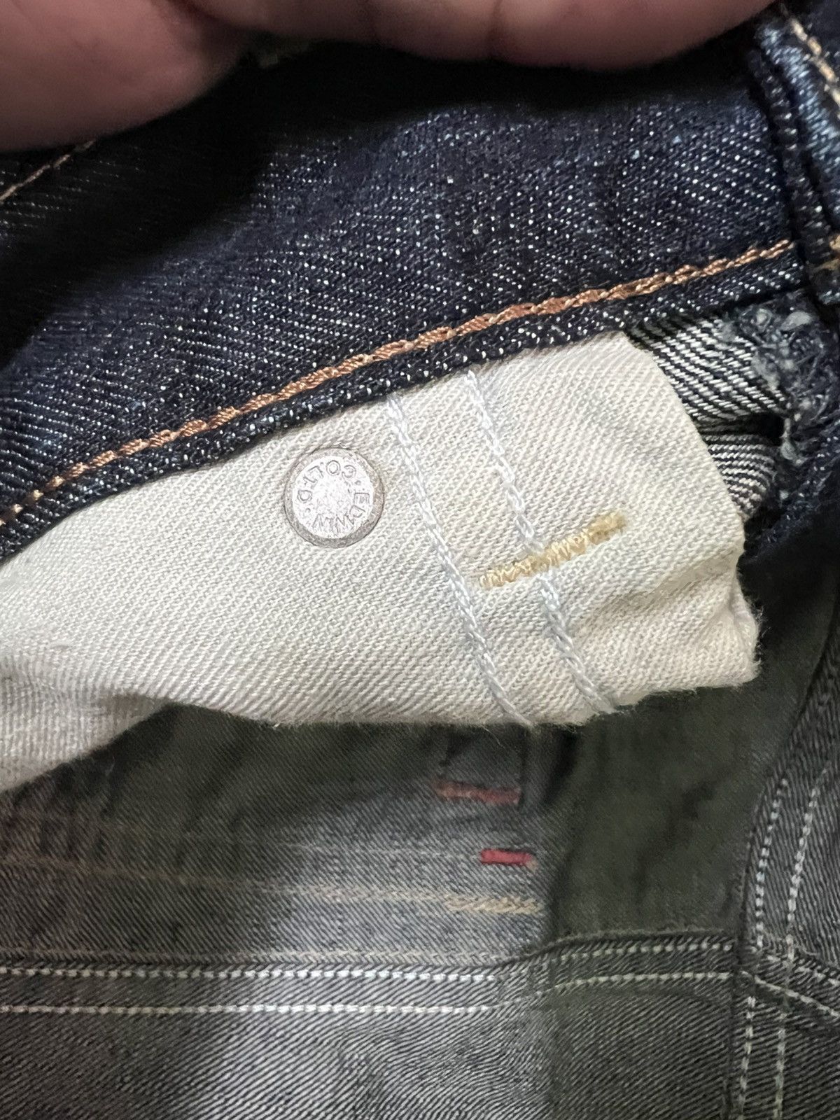 Edwin 💥Flare💥Vintage Edwin 503 Blue Trip Distress Jean Size US 36 / EU 52 - 20 Thumbnail