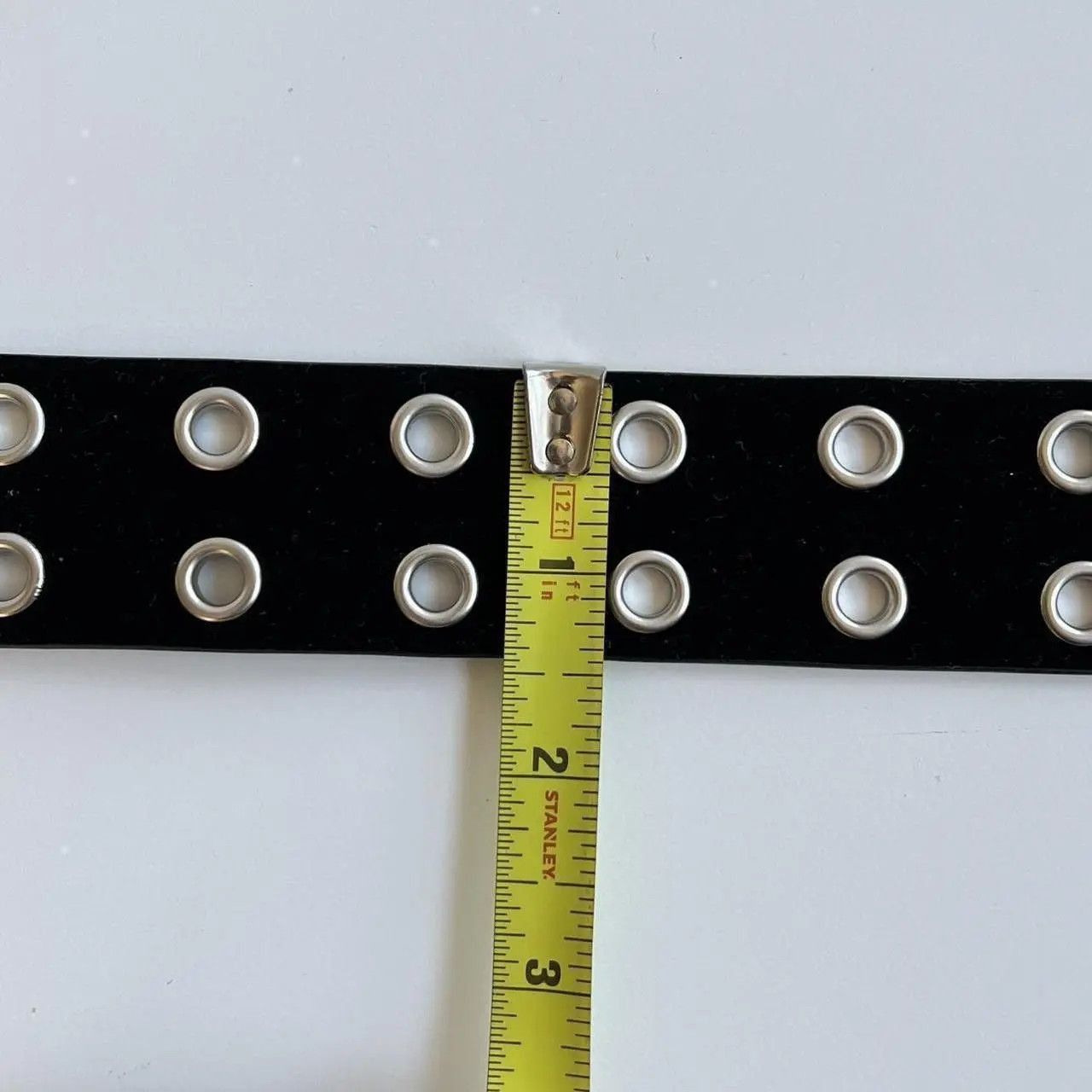 Other y2k 2000s round studded black silver velour grunge emo belt Size ONE SIZE - 2 Thumbnail