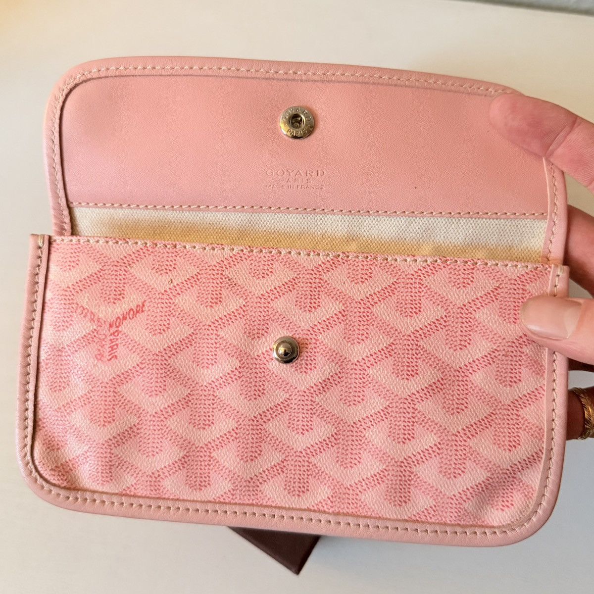 Goyard Goyard Pink Wallet RARE Japan Exclusive Sakura Pearl Pouch Size ONE SIZE - 4 Thumbnail