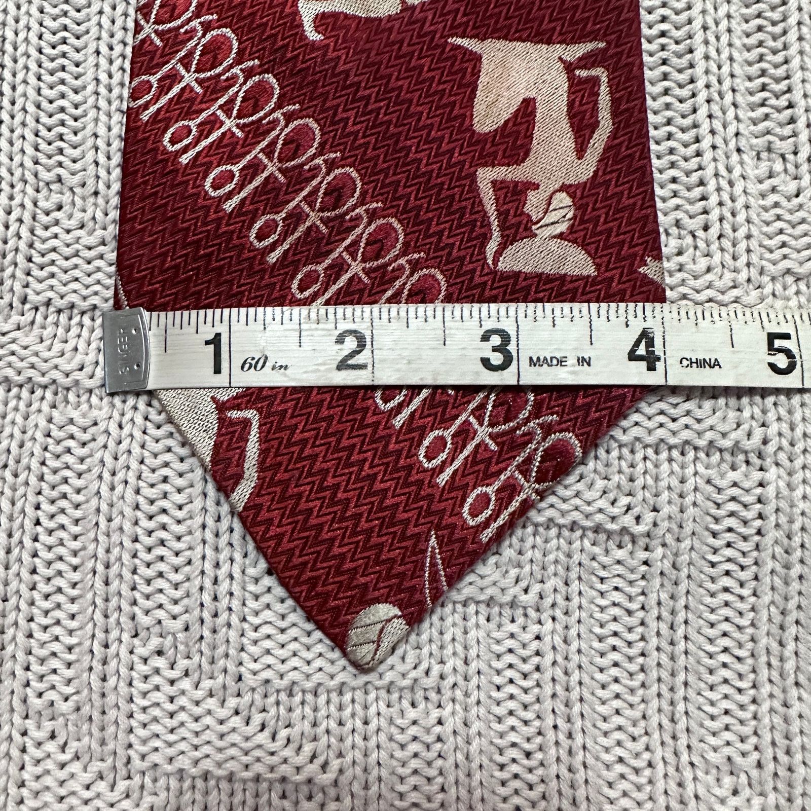 Oleg Cassini Vintage Oleg Cassini red hunter pattern men's tie Size ONE SIZE - 5 Thumbnail