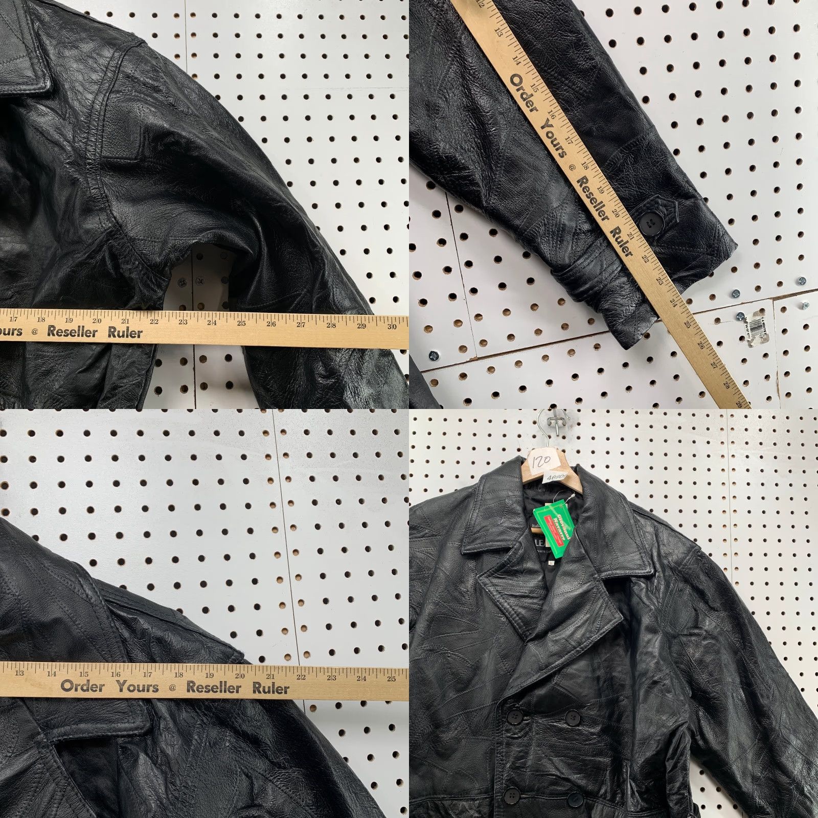 Vintage VINTAGE Patchwork Leather Trench Overcoat Men Large Black Stitched Belted NWT Matrix Size US L / EU 52-54 / 3 - 10 Thumbnail