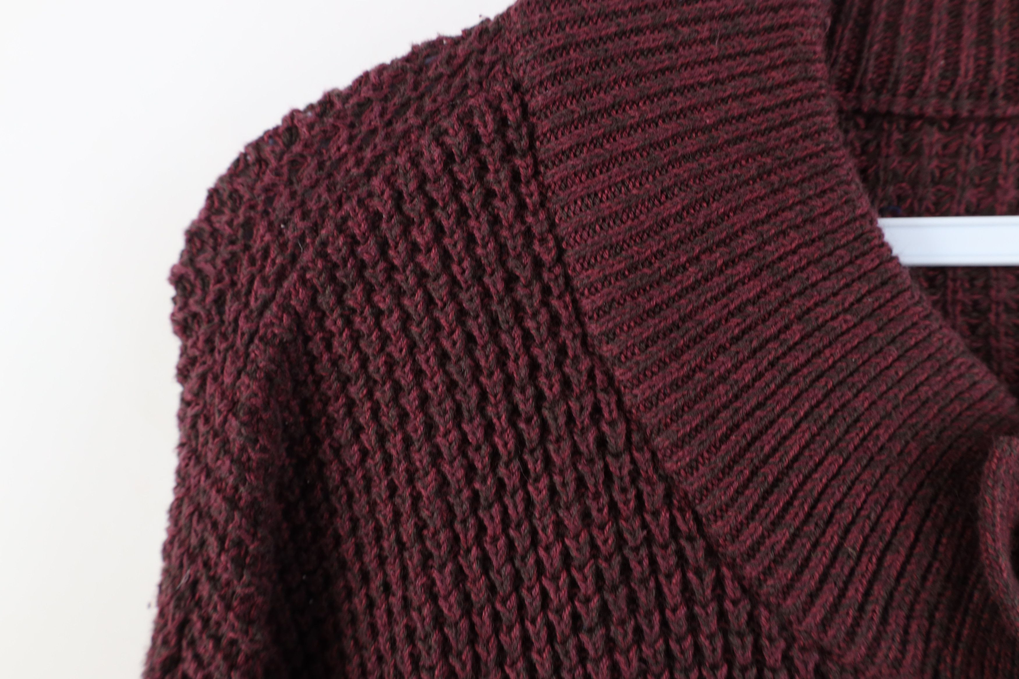 Vintage Vintage 90s Streetwear Thermal Ribbed Knit Henley Sweater Size US XL / EU 56 / 4 - 6 Thumbnail