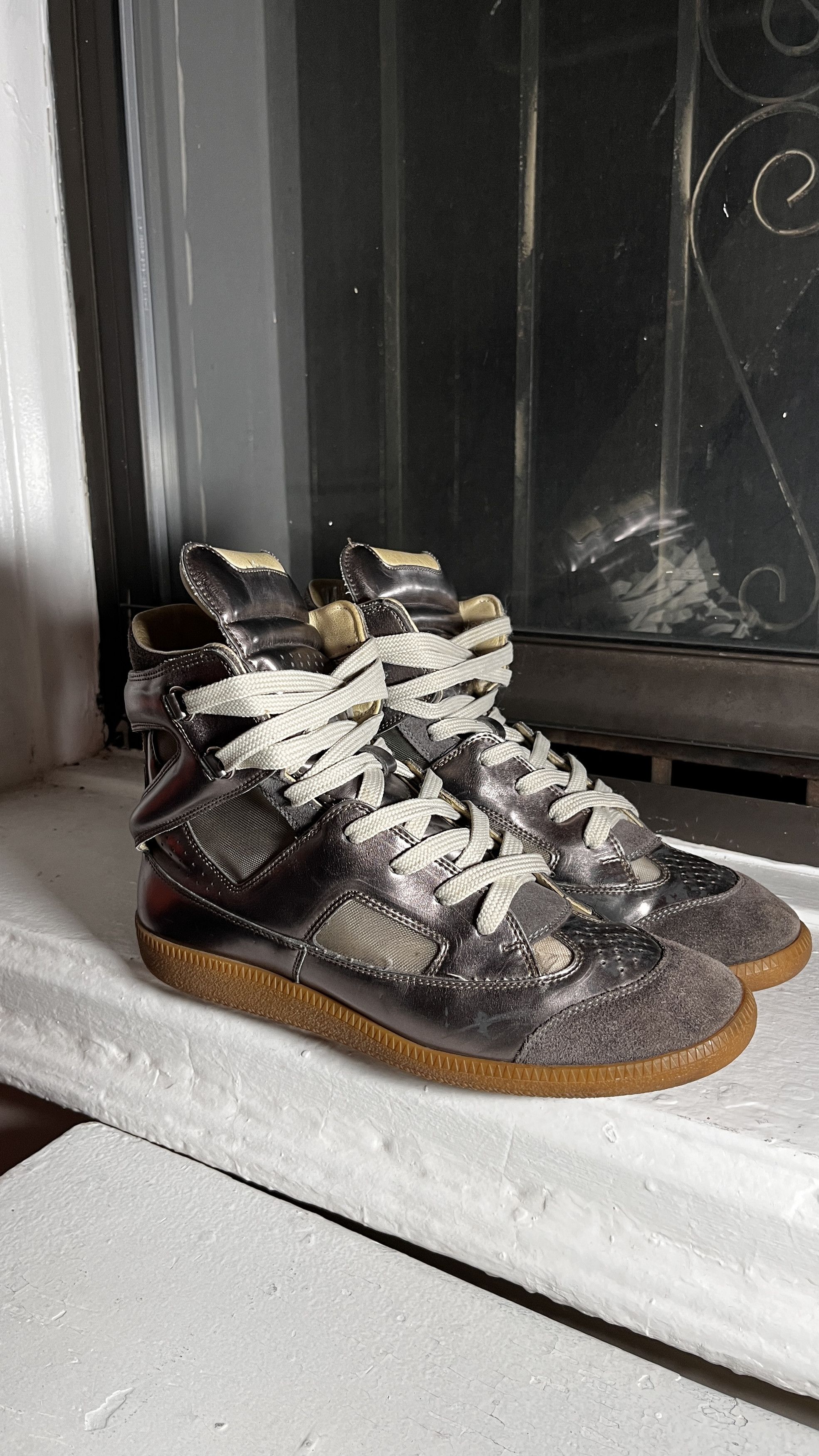 Maison margiela metallic sneakers clearance