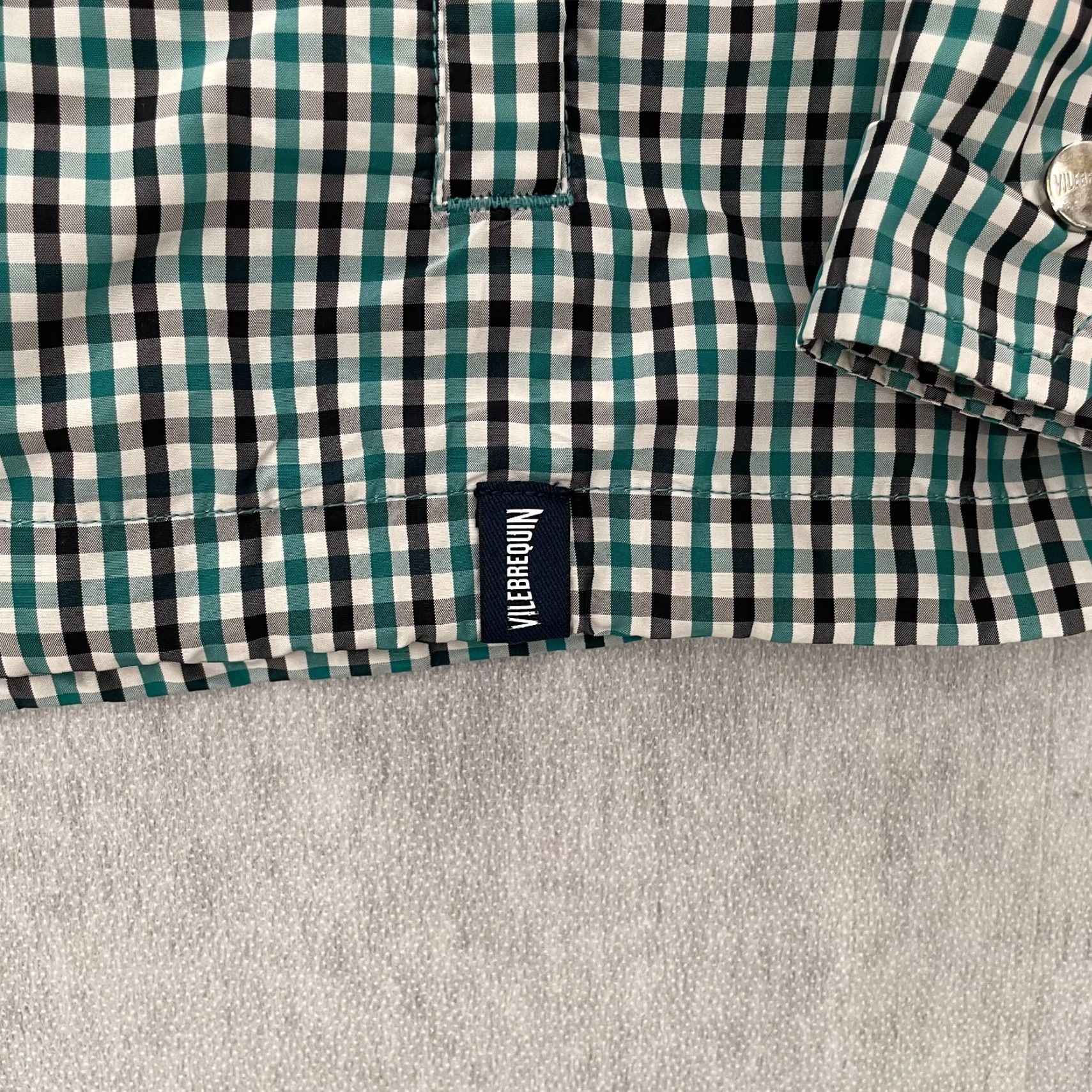 Vilebrequin Vilebrequin Jacket Adult Medium Blue Check Conard Snap Button Pocket Logo Mens M Regular Jacket Size US M / EU 48-50 / 2 - 5 Thumbnail