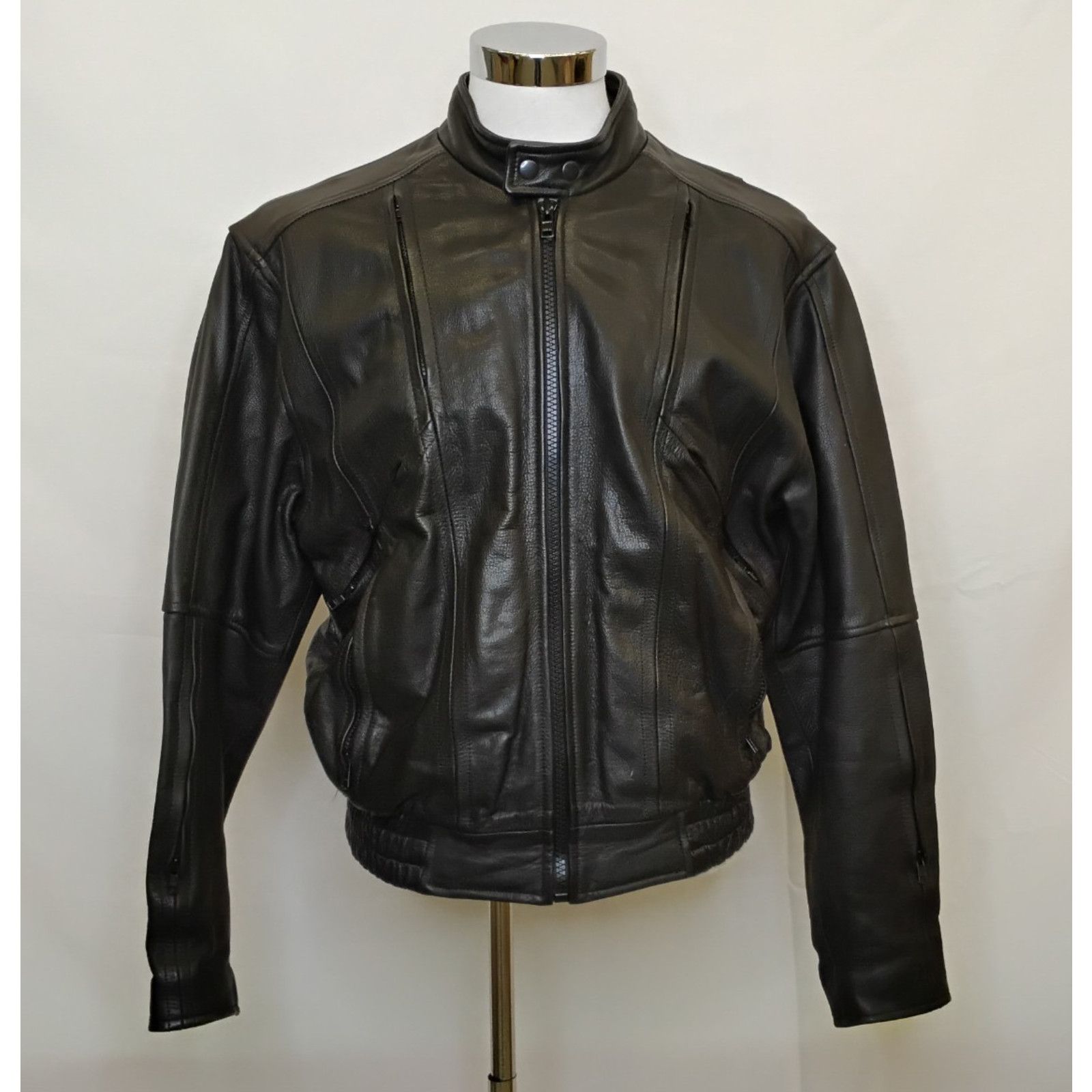 Other Mossi Leather Motto Jacket Men's 42 Black Mesh Lining Size US M / EU 48-50 / 2 - 2 Thumbnail