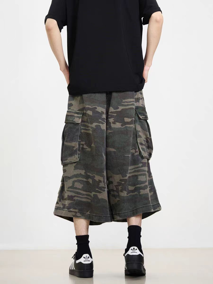 Japanese Brand × Vintage Casual cargo shorts with camouflage wide-leg pockets Size US 29 - 5 Thumbnail