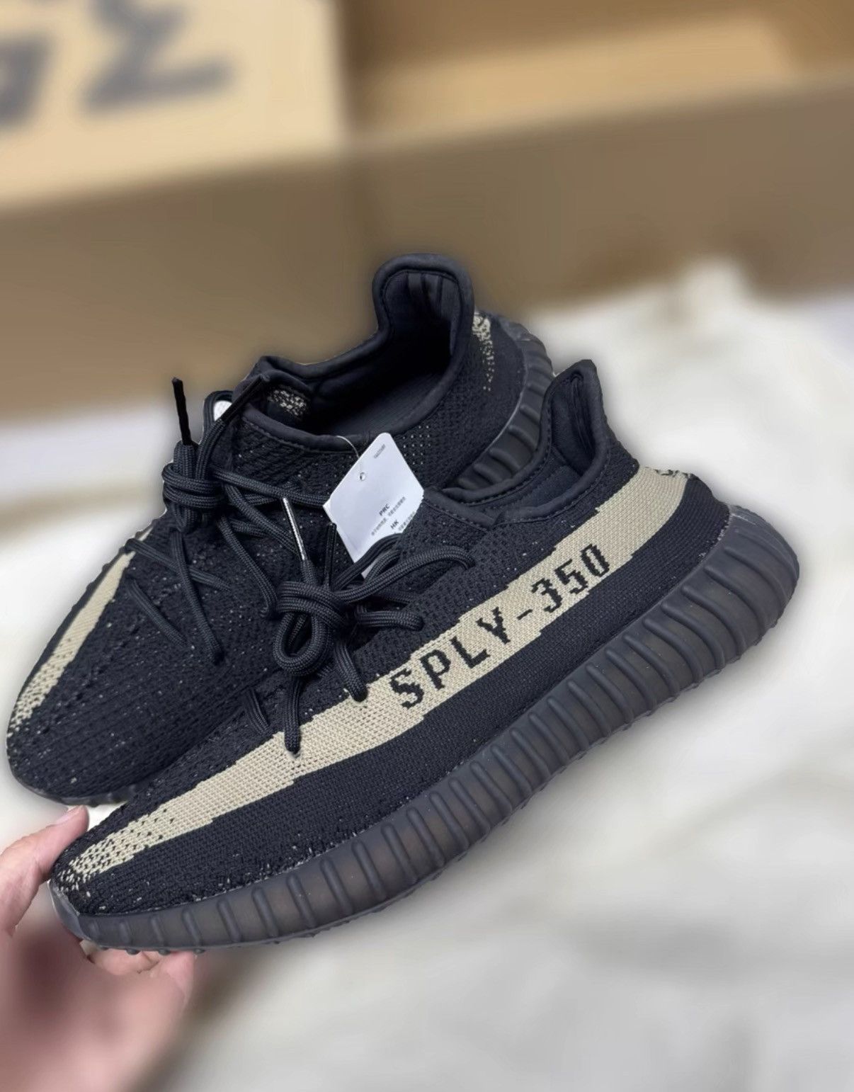 Adidas Adidas Yeezy 350 V2 Black Green BY9611 K37 Size US 9.5 / EU 42-43 - 5 Thumbnail