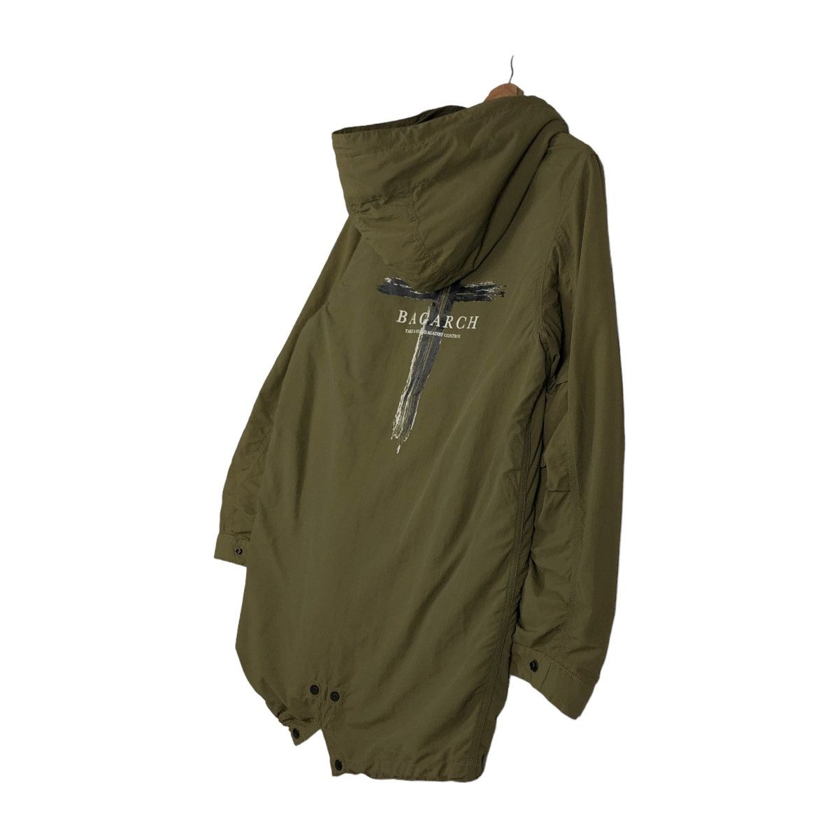 Japanese Brand 🔥VINTAGE LONG JACKET BIKER BONDAGE BAGARCH CROSS BIG LOGO Size US L / EU 52-54 / 3 - 3 Thumbnail