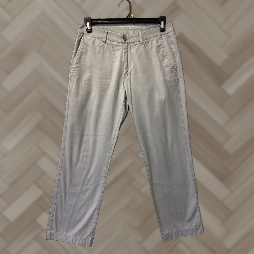 Bonobos Bonobos Chino Pants Men's 31x30 Straight Fit Gray Cotton Button Zip Casual Pants 31 30 Gray Size US 31 - 1 Thumbnail
