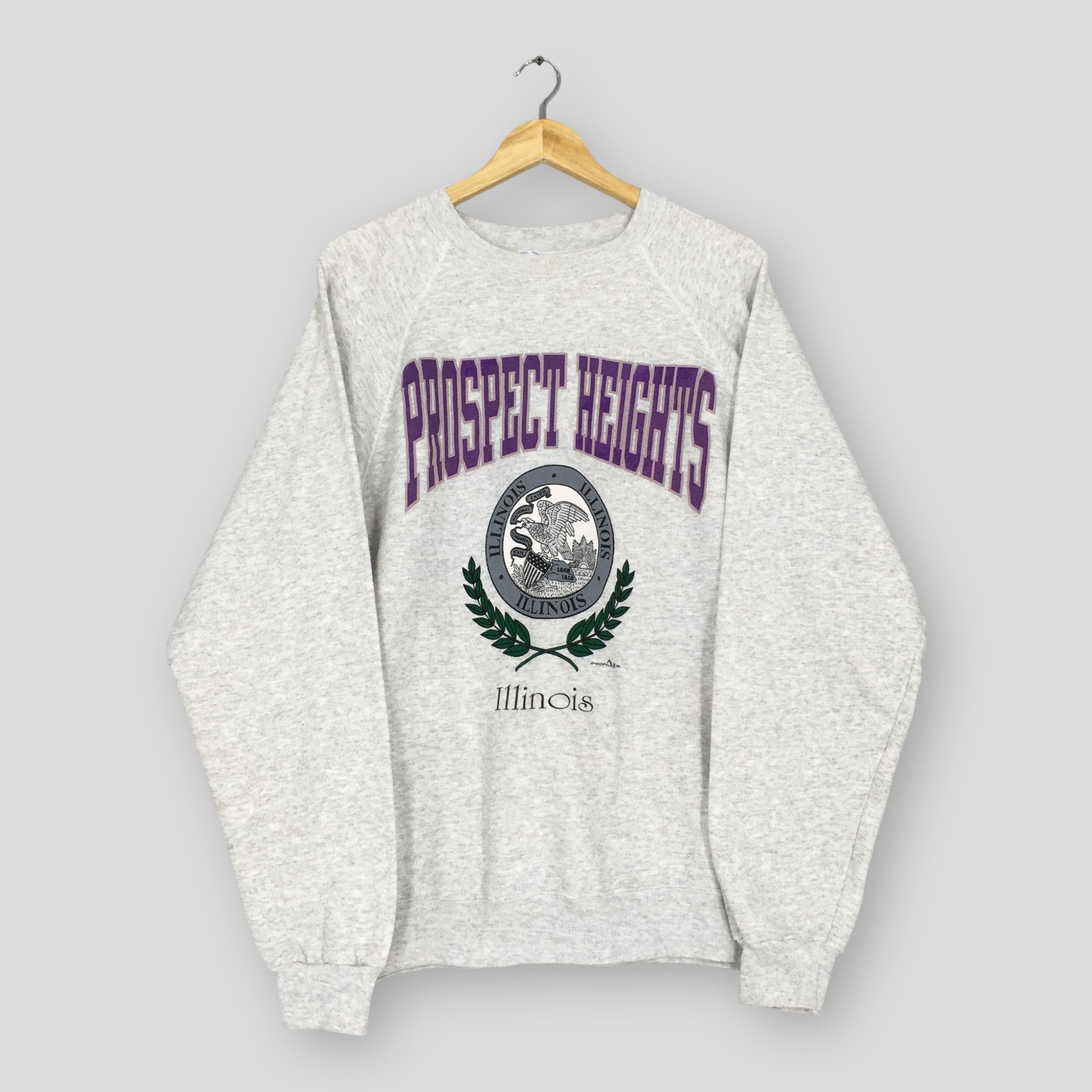 Hanes × Vintage Vintage 90s Prospect Heights Illinois Sweatshirt XLarge Size US XL / EU 56 / 4 - 1 Thumbnail