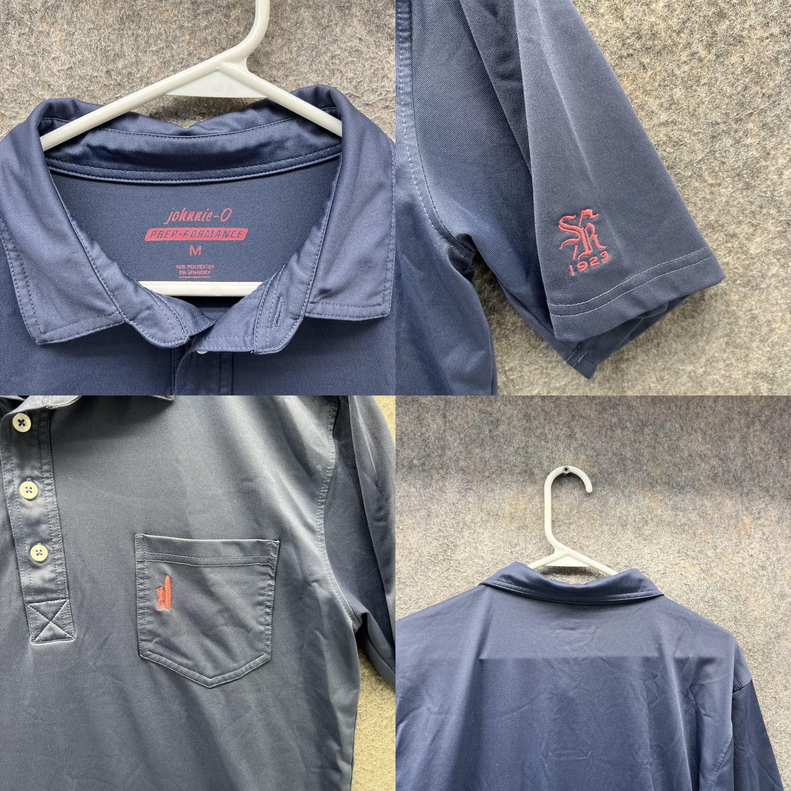 johnnie-O johnnie-O Polo Shirt Mens M Blue Prep-Formance Golf Stretch Polo Shirt Short Sleeve Moisture Wicking Embroidered Logo Ladies? Size US M / EU 48-50 / 2 - 8 Thumbnail