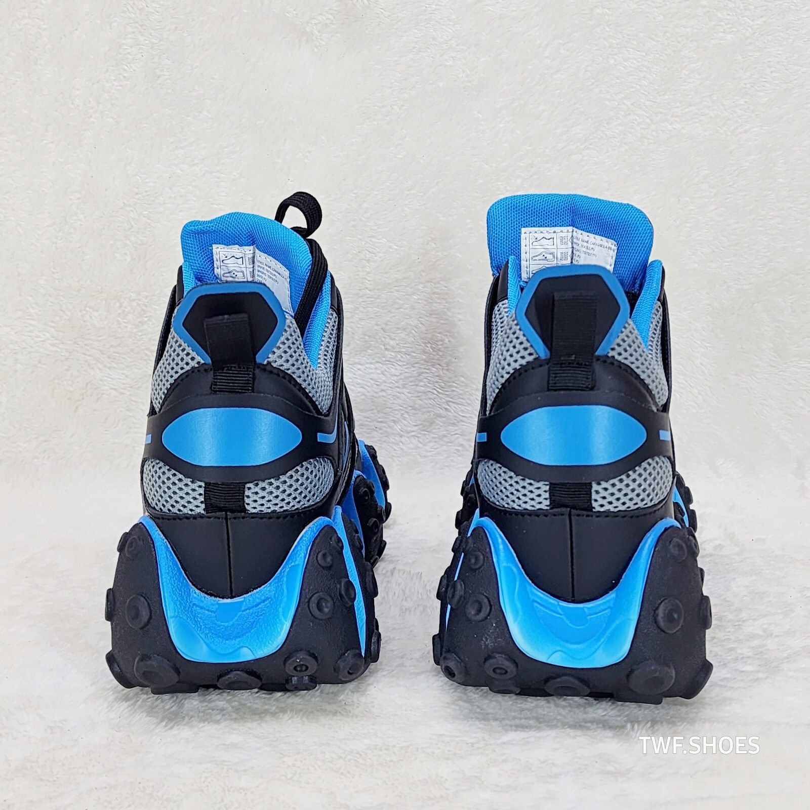 Other Anthony Wang Alien Black & Blue Hidden Wedge Platform Sneake Size US 8.5 / IT 38.5 - 5 Thumbnail