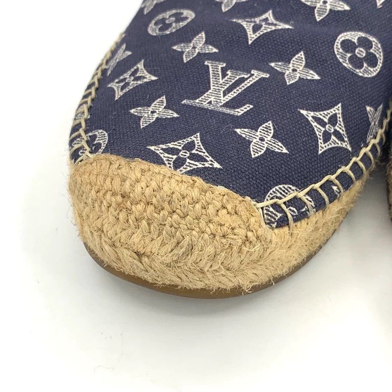 Louis Vuitton Louis Vuitton Blue logo presbyopic print casual flat shoes Size US 7 / EU 40 - 8 Thumbnail