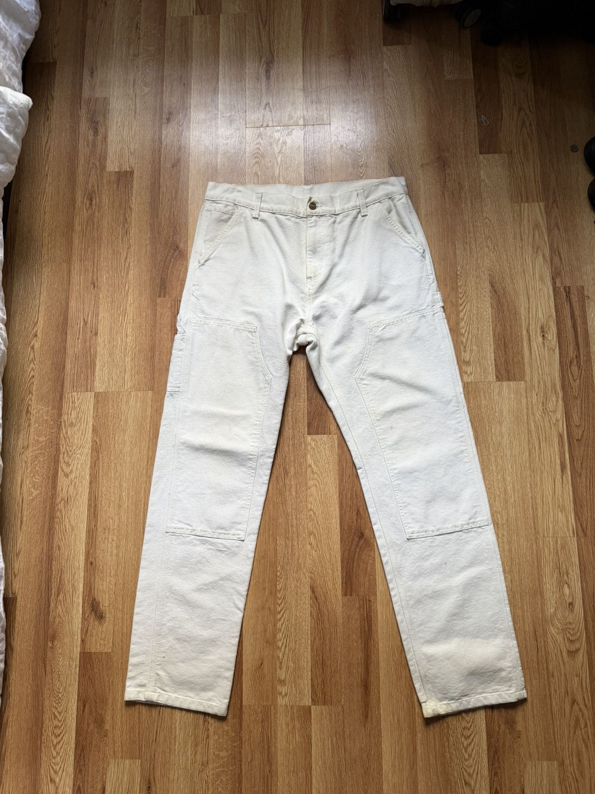 Vintage carhart wip white carpenter jeans Size US 32 / EU 48 - 1 Thumbnail