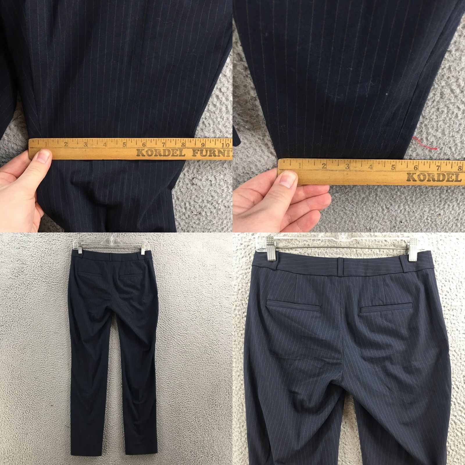 Banana Republic Banana Republic Dress Pants Womens 0 Blue Pinstriped Mid Rise Zip Fly Casual Dress Pants Womens Regular Blue Pinstriped 0 Size 25" / US 0 / IT 36 - 8 Thumbnail