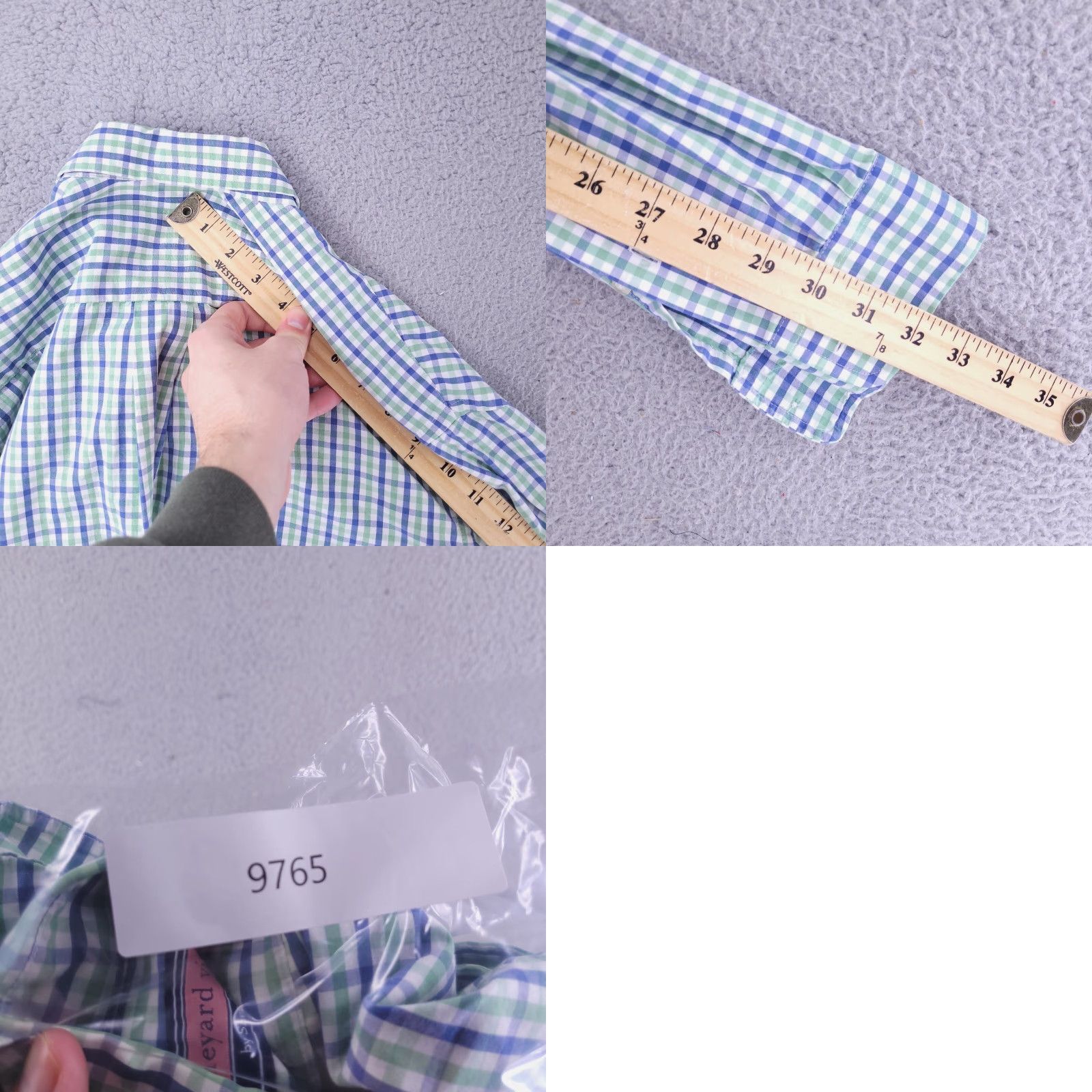 Vineyard Vines Vineyard Vines Shirt Mens Small Green Check Casual Whale Cotton Long Sleeve Size US S / EU 44-46 / 1 - 8 Thumbnail